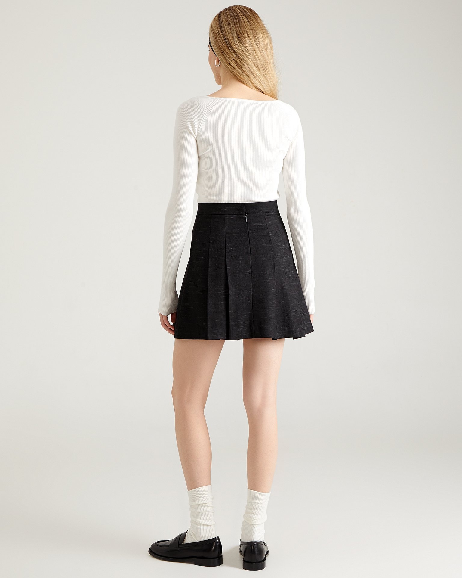 Black mini skirt, Black — photo 3