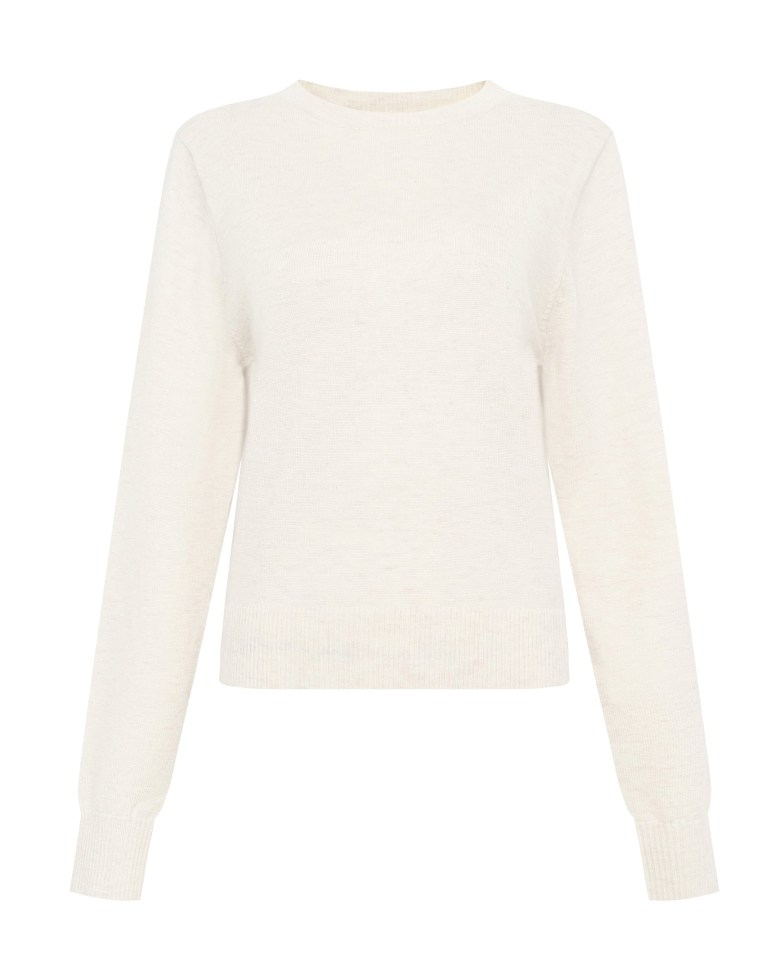 Basic milk-coloured jumper, White — photo 2