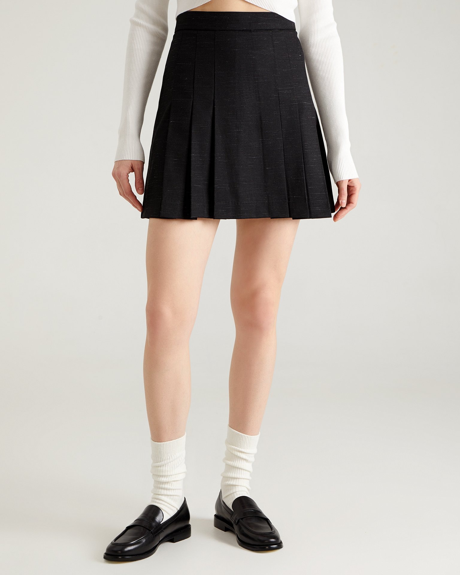 Black mini skirt, Black — photo 6