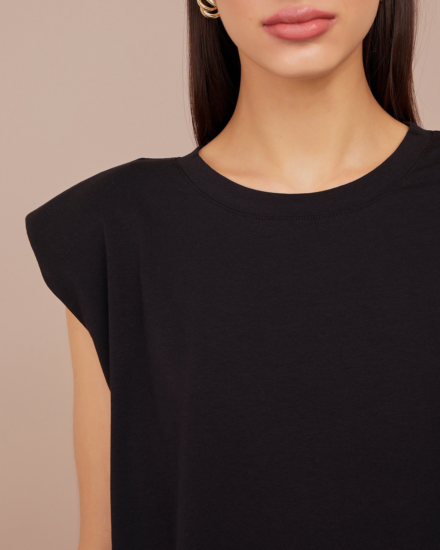 Sleeveless top, Black — photo 5