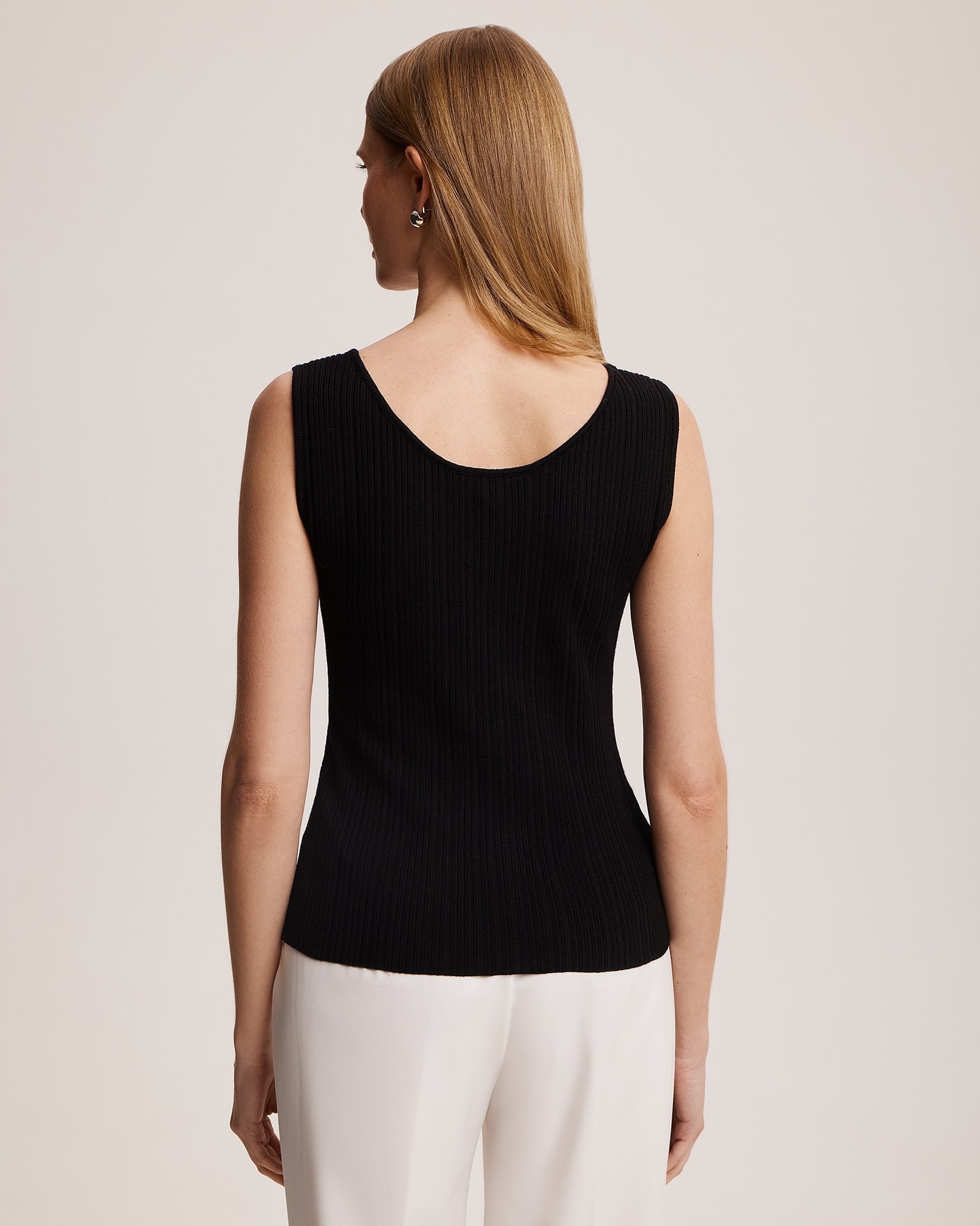 Ribbed top, Black — photo 3