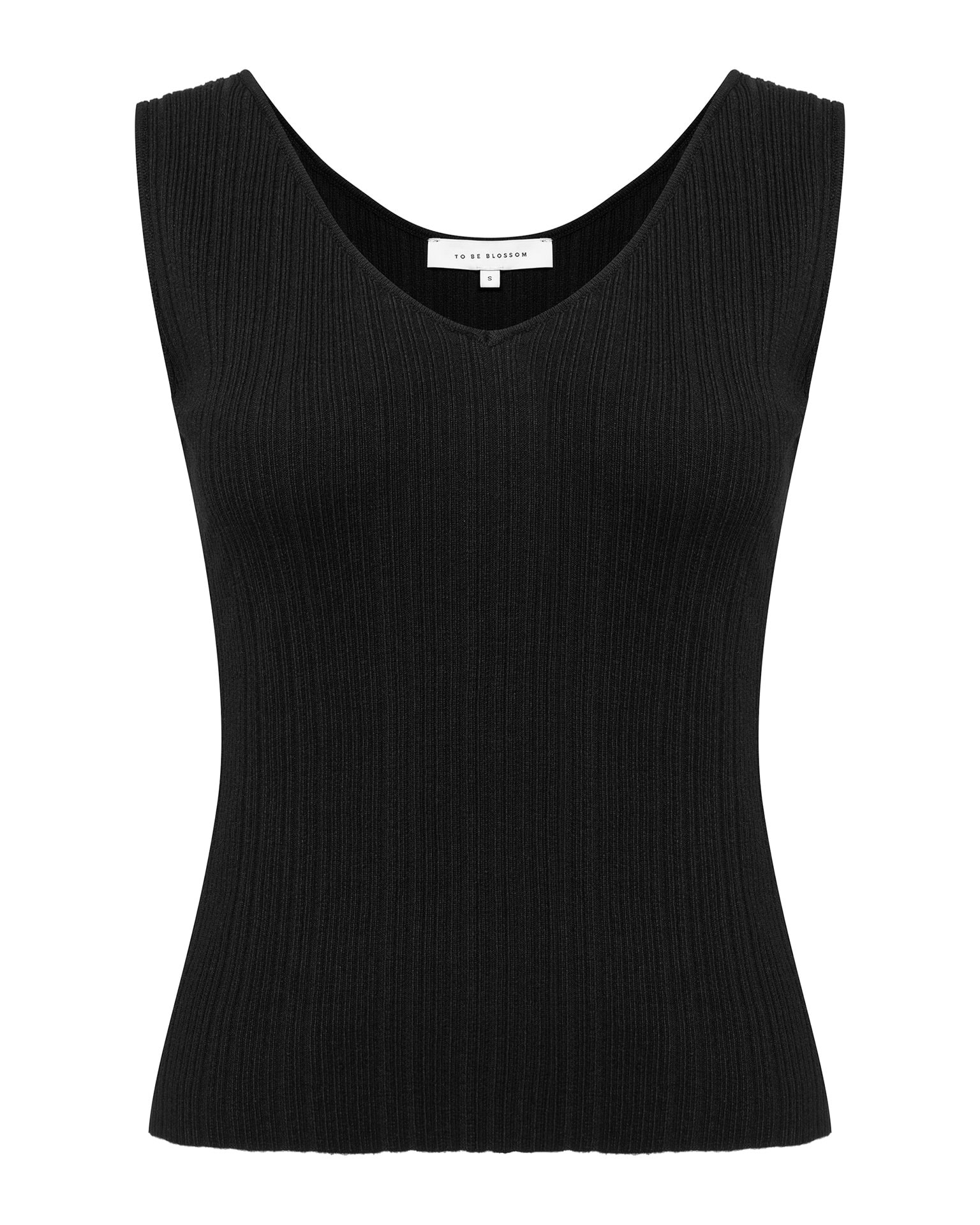 Ribbed top, Black — photo 7