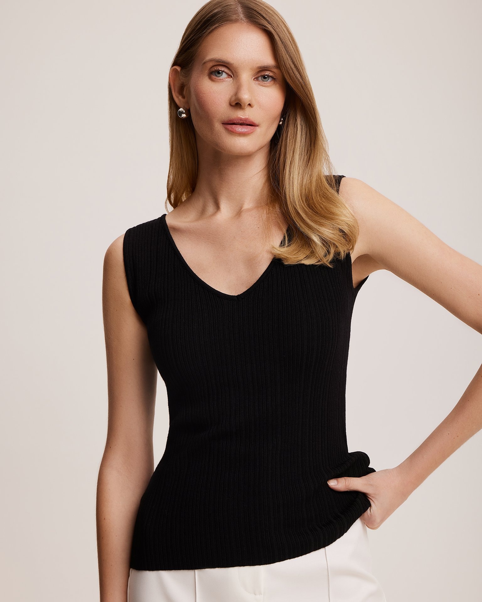 Ribbed top, Black