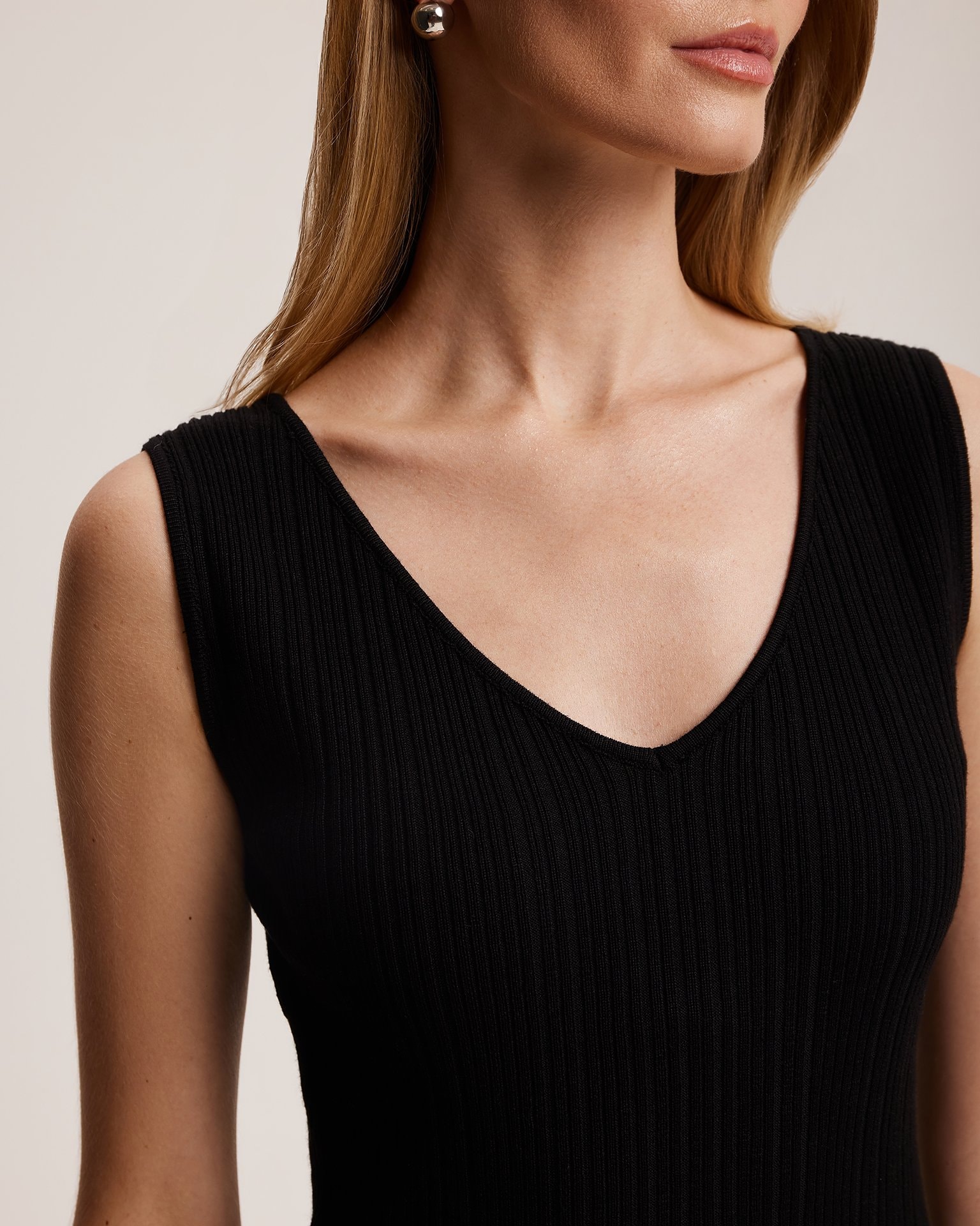 Ribbed top, Black — photo 6