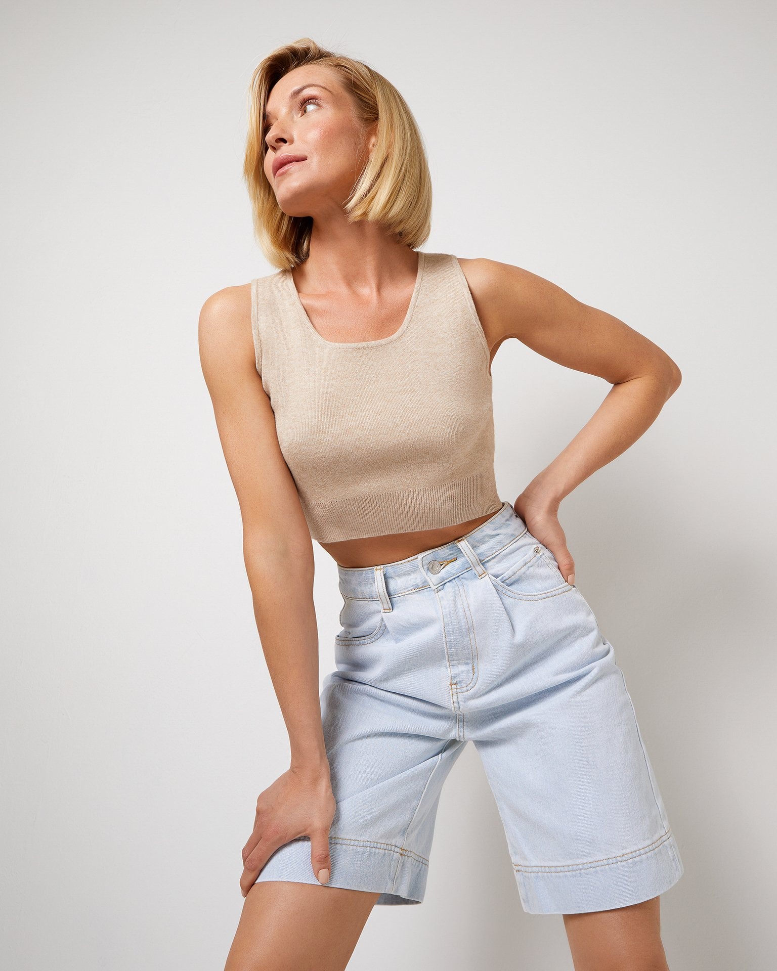 Shorts with pockets, Light Blue