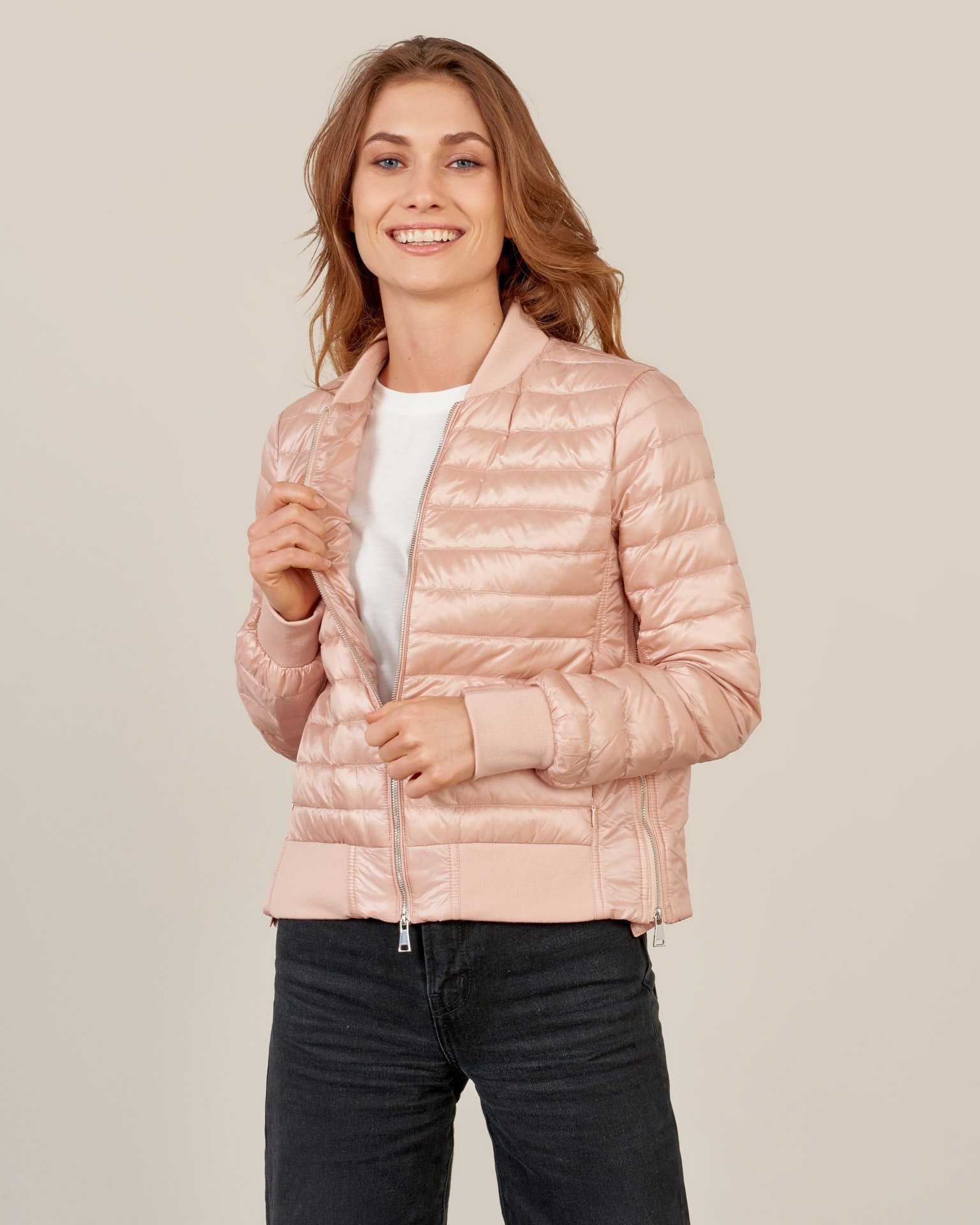 Jacket with side zips, Powder