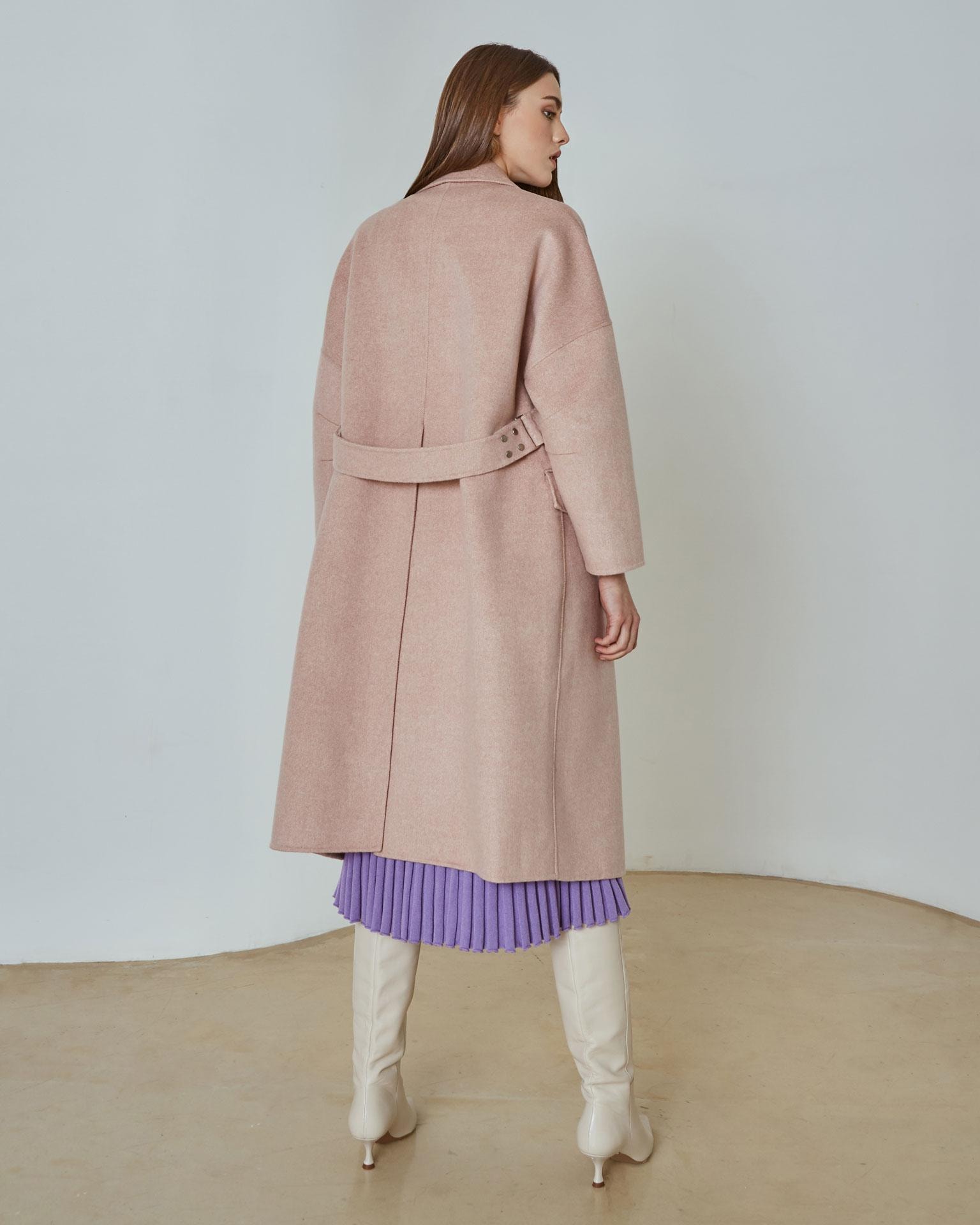 Classic coat with flaps, Powder — photo 4