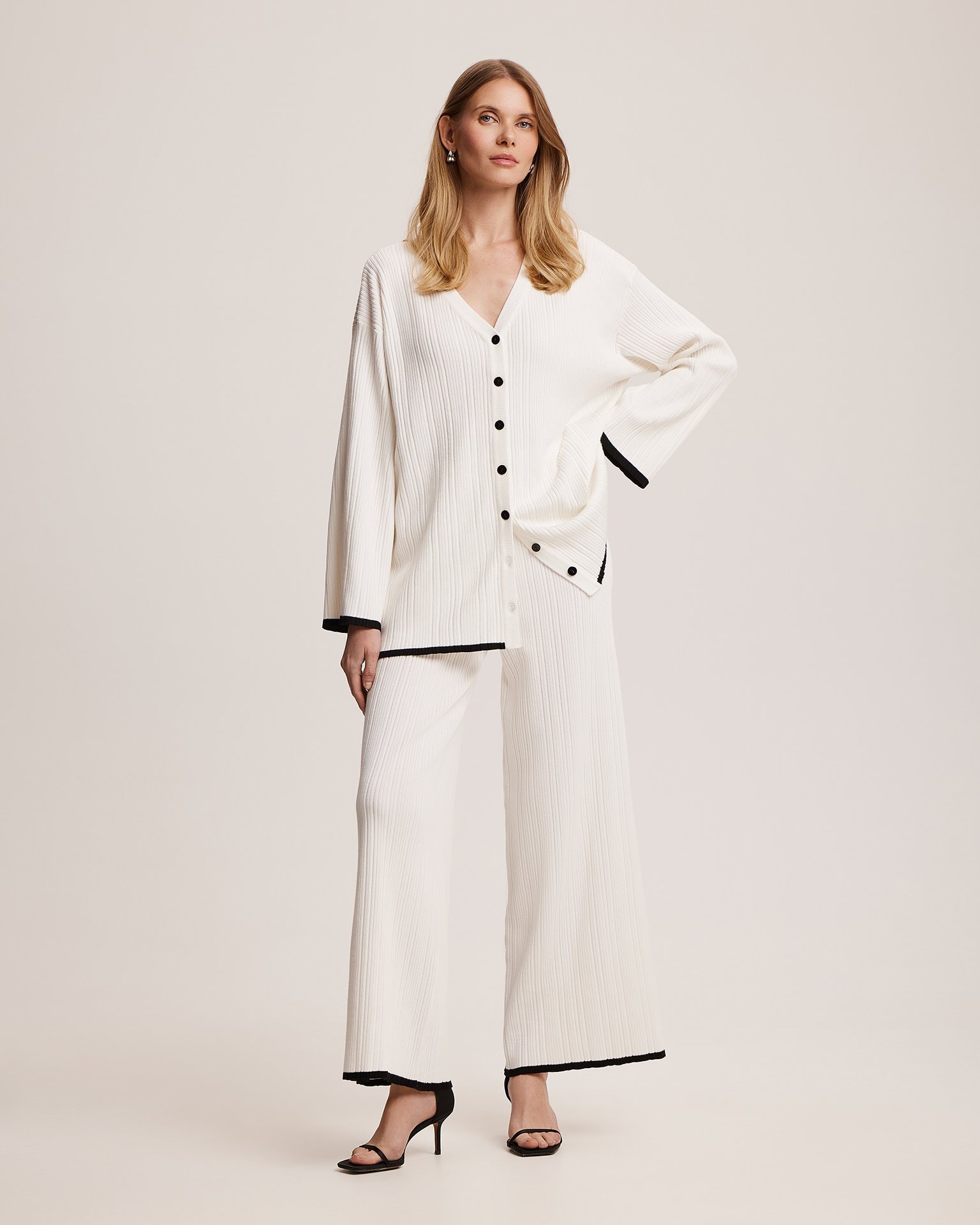 Palazzo Trouser Suit, White