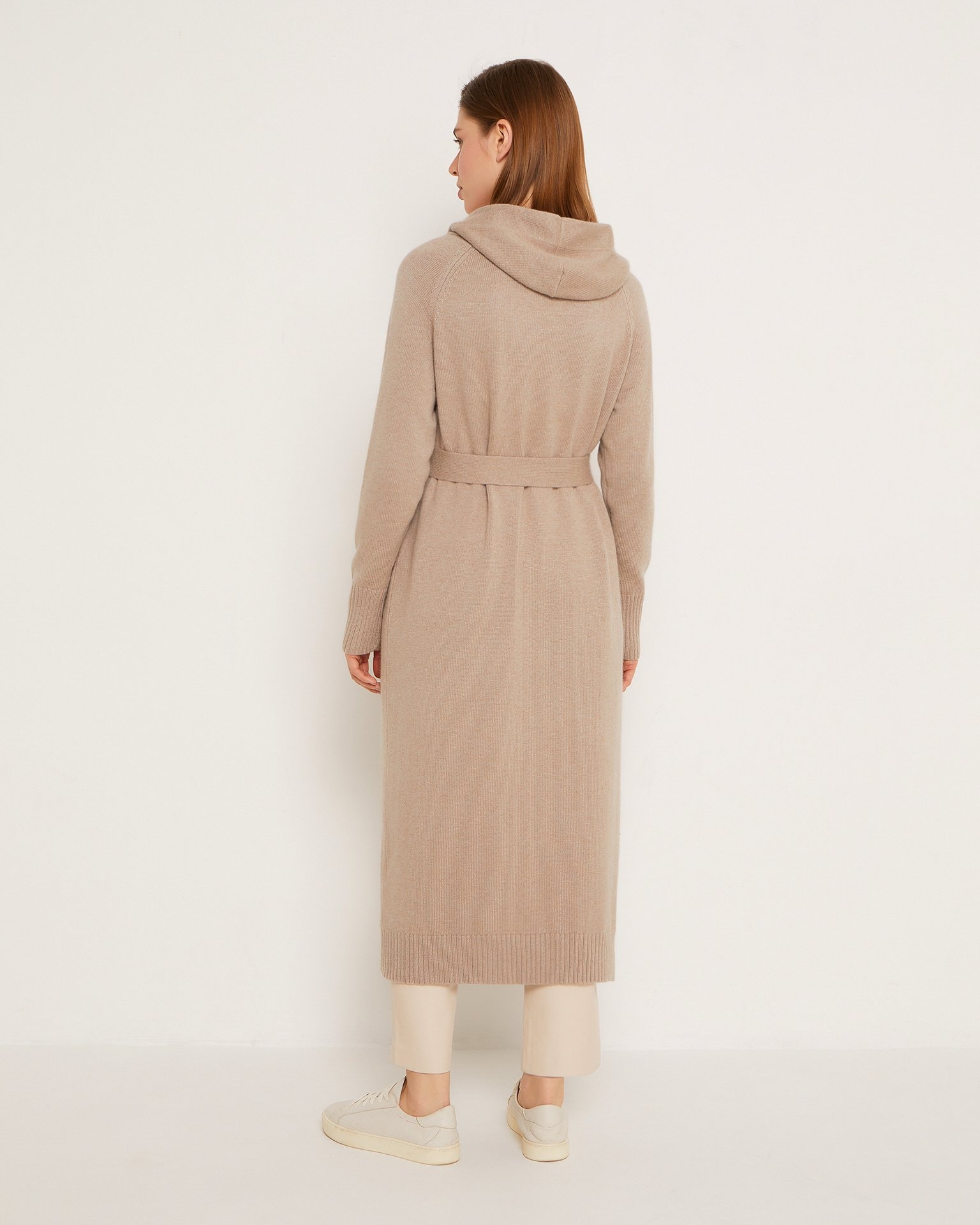 Elongated cardigan, Brown — photo 2