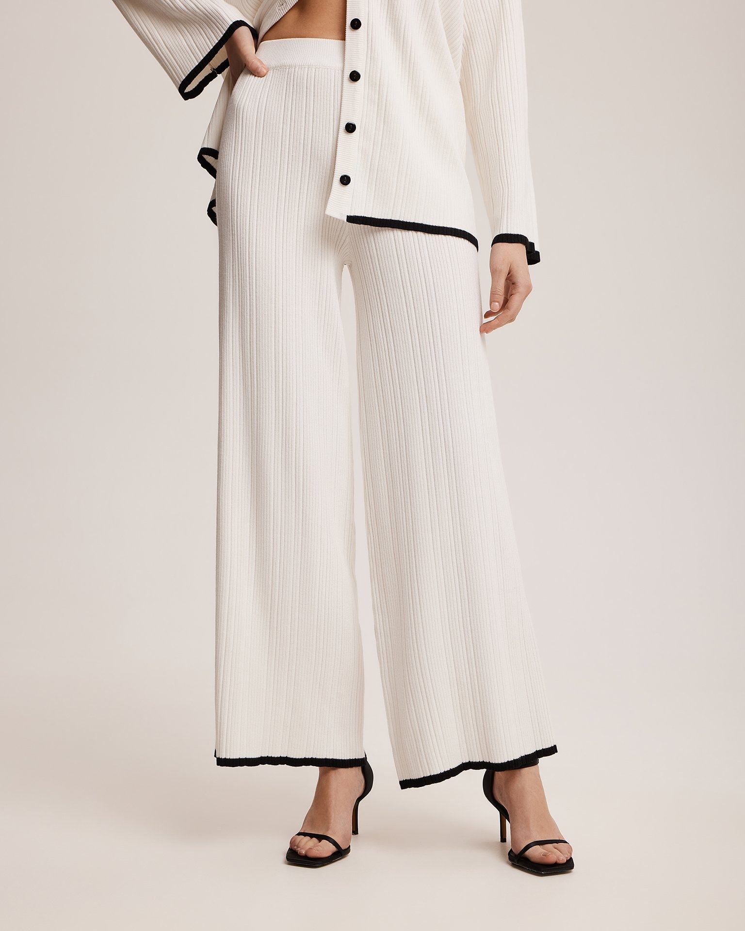 Palazzo Trouser Suit, White — photo 6