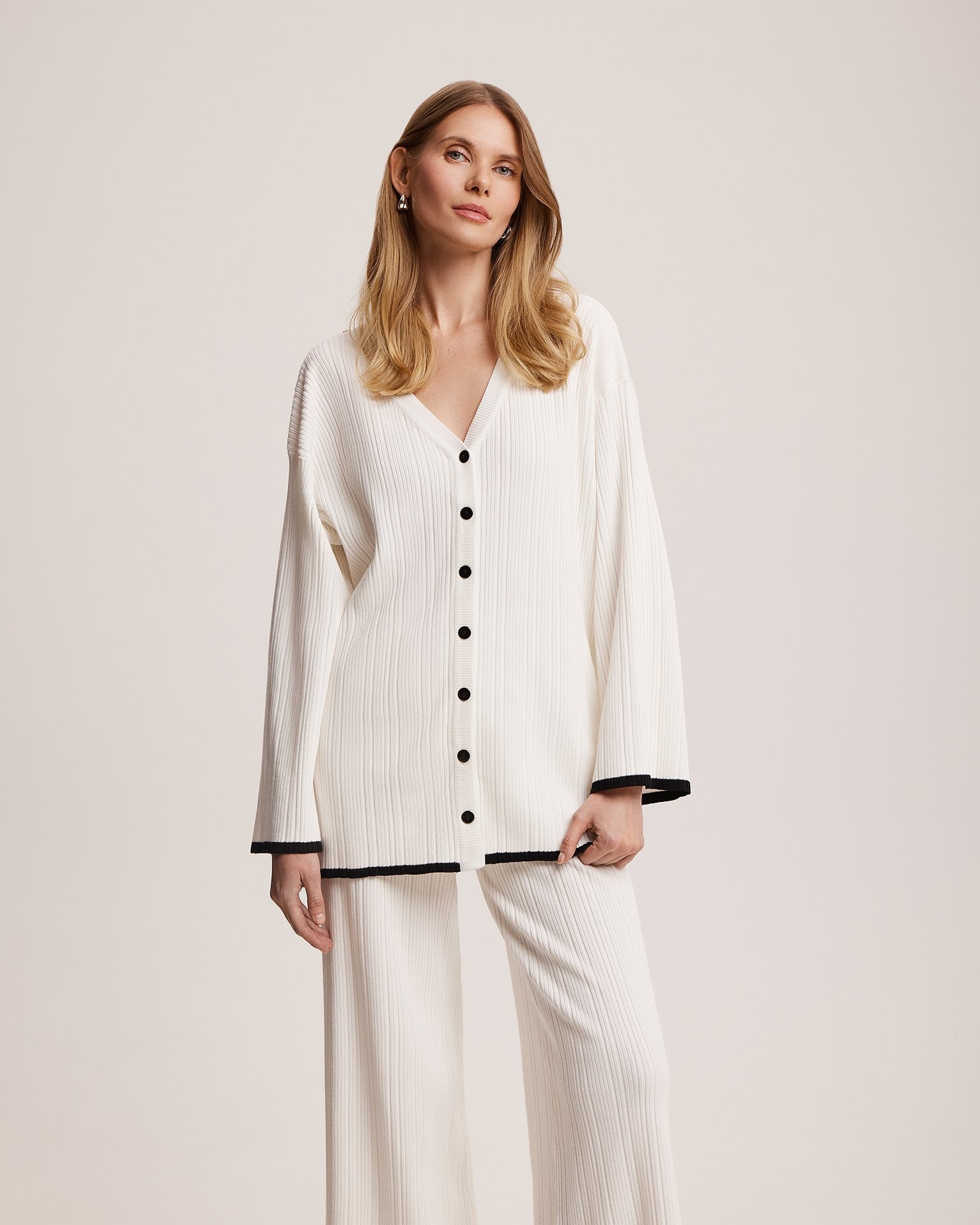 Palazzo Trouser Suit, White — photo 2