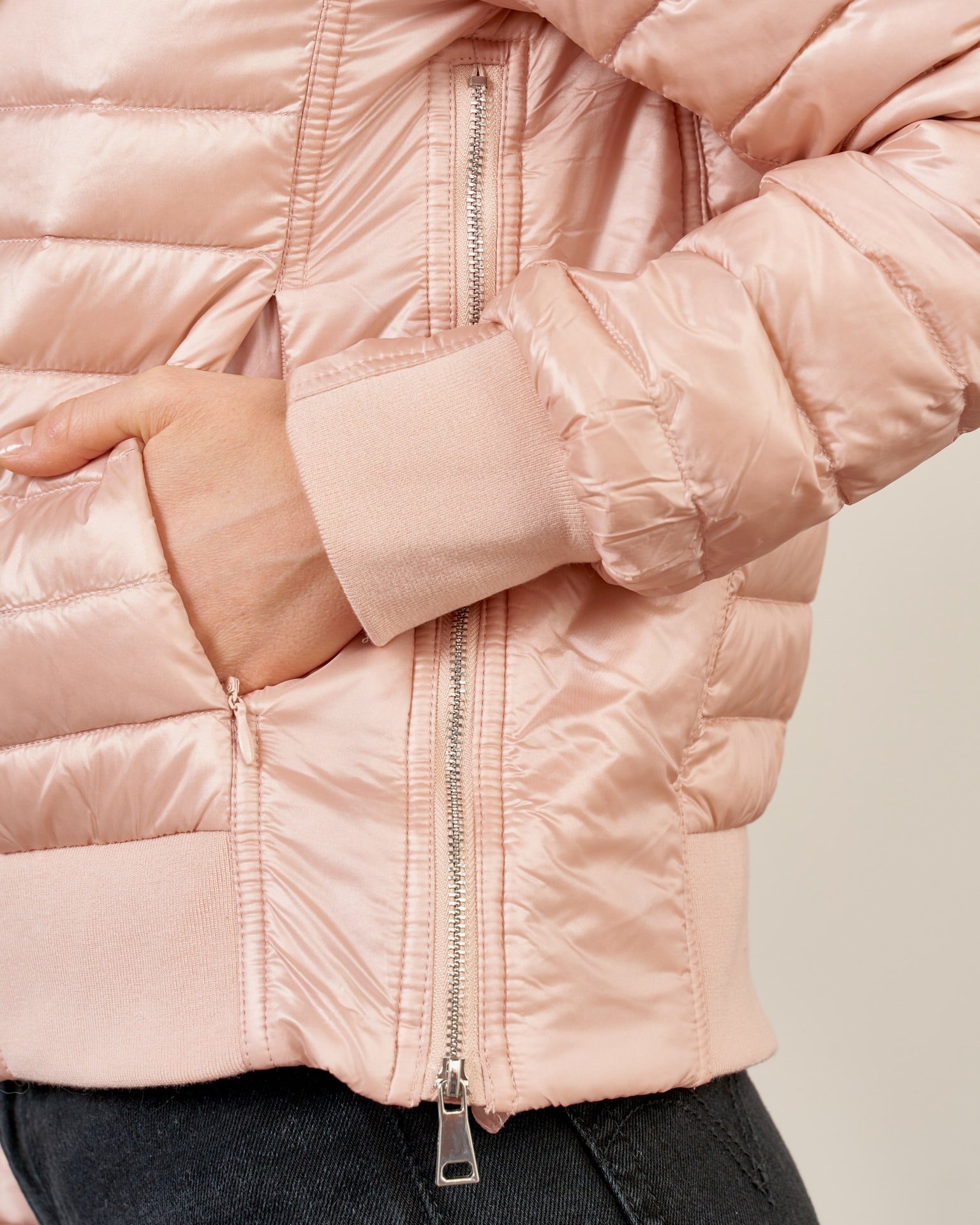 Jacket with side zips, Powder — photo 5