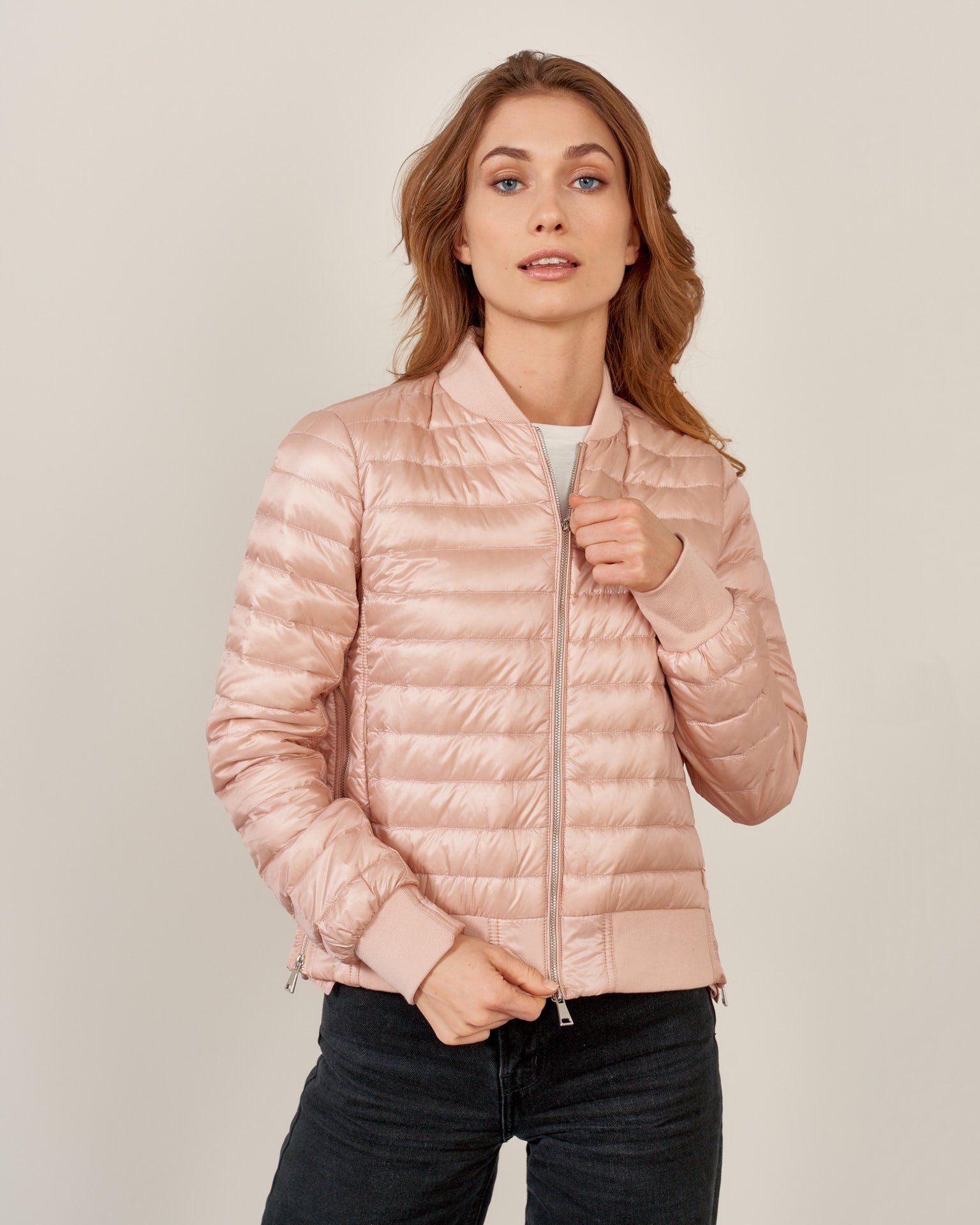 Jacket with side zips, Powder — photo 2