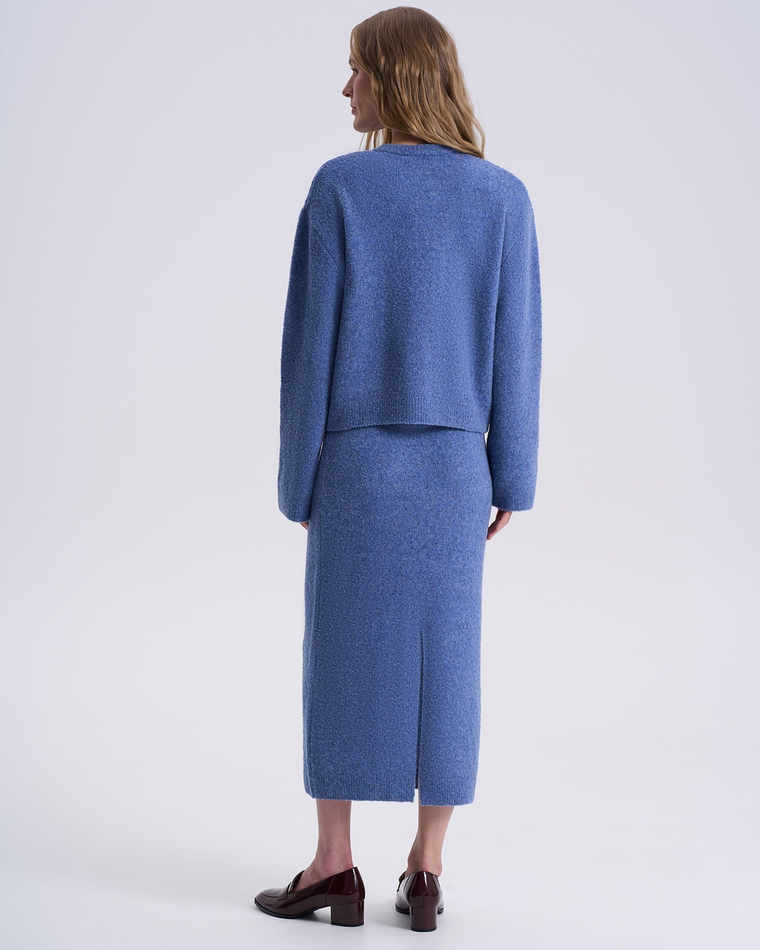 Cardigan with statement buttons, Blue — photo 6