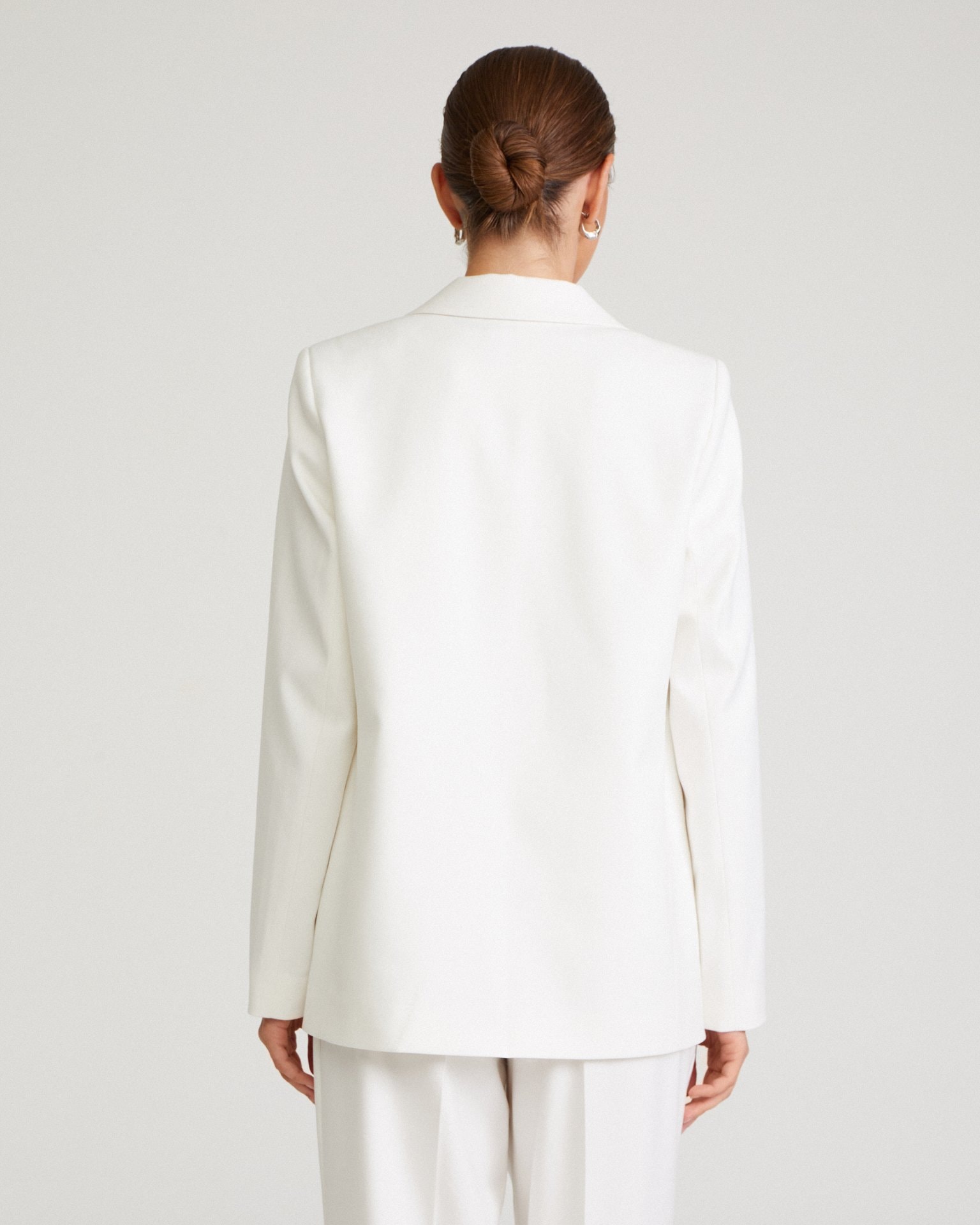 White straight-cut jacket, White — photo 3