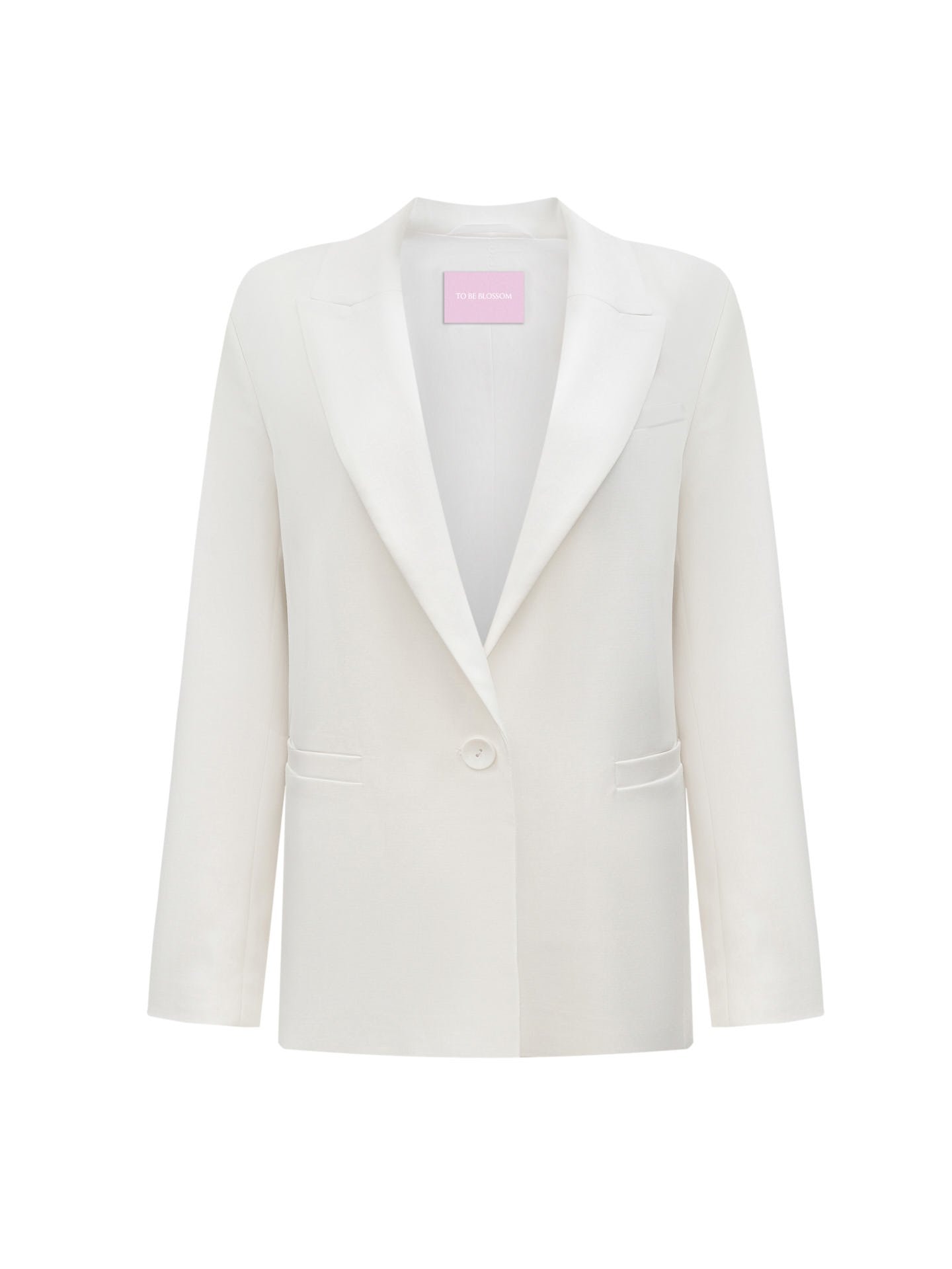 White straight-cut jacket, White — photo 7