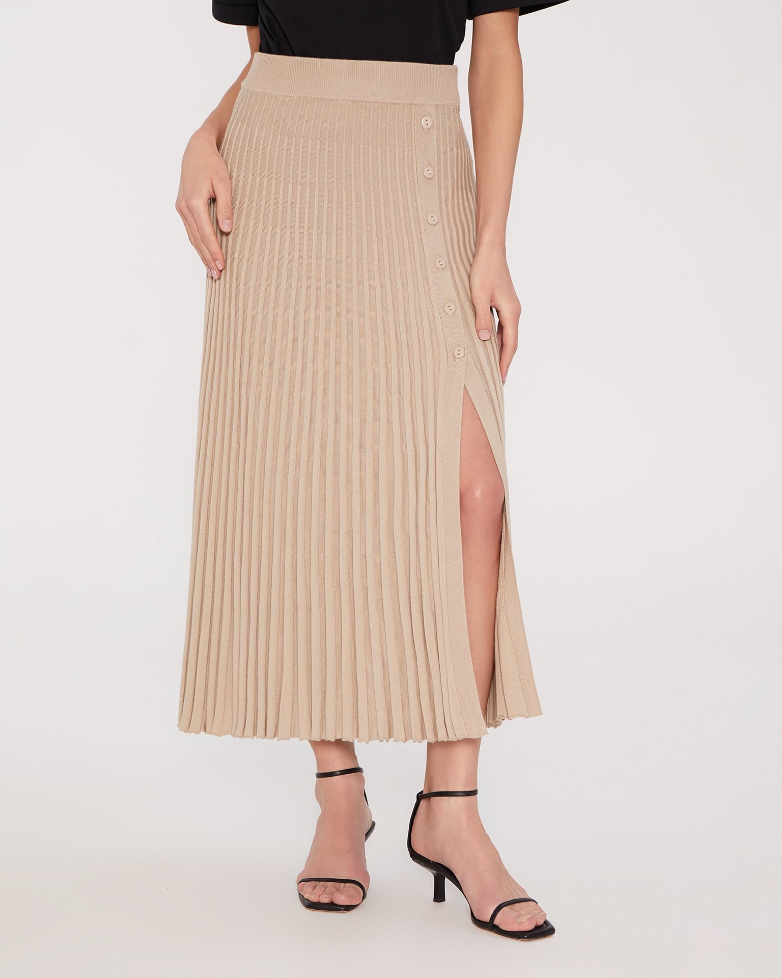 Viscose skirt, Beige — photo 4