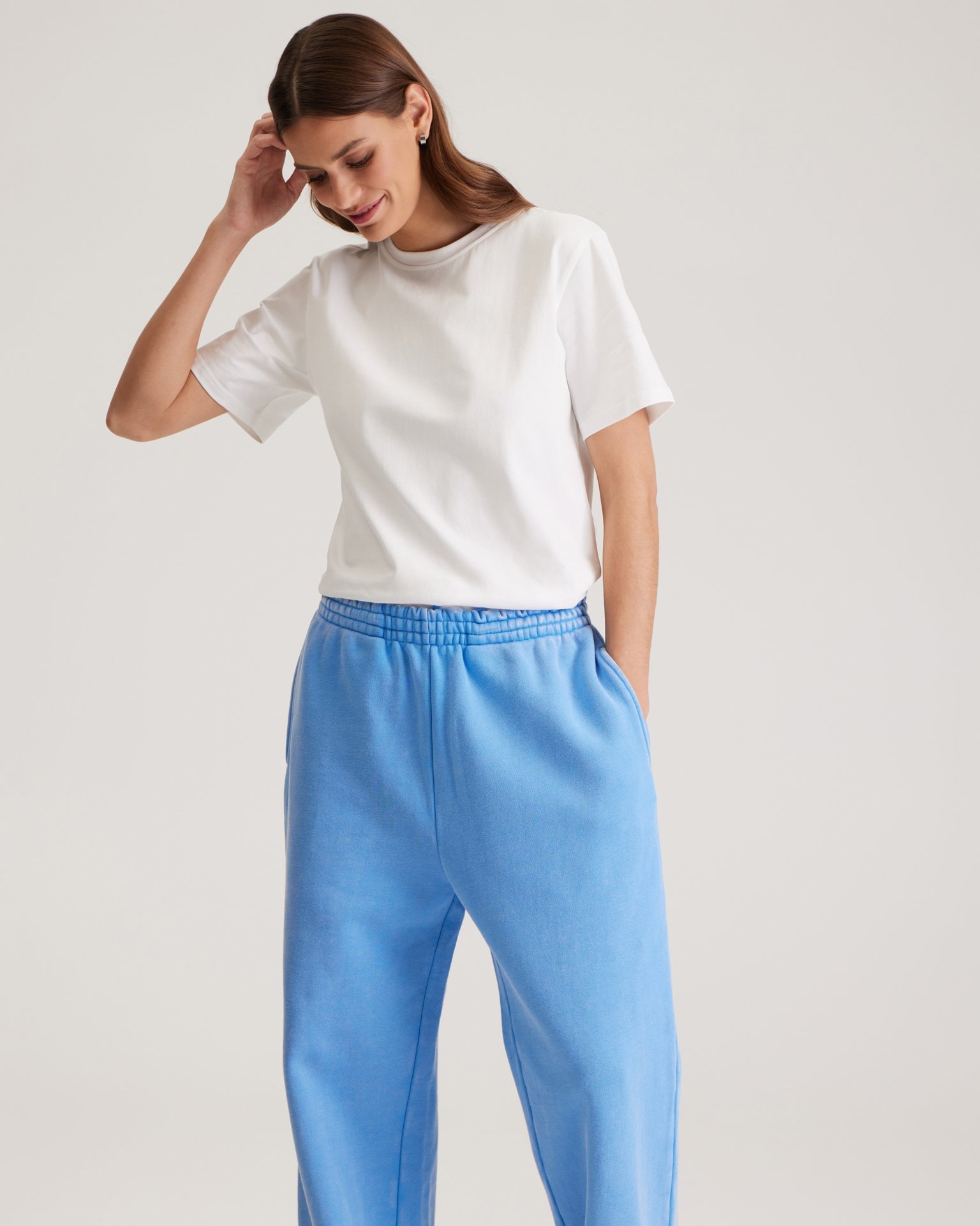 Straight-leg sport trousers, Navy — photo 5