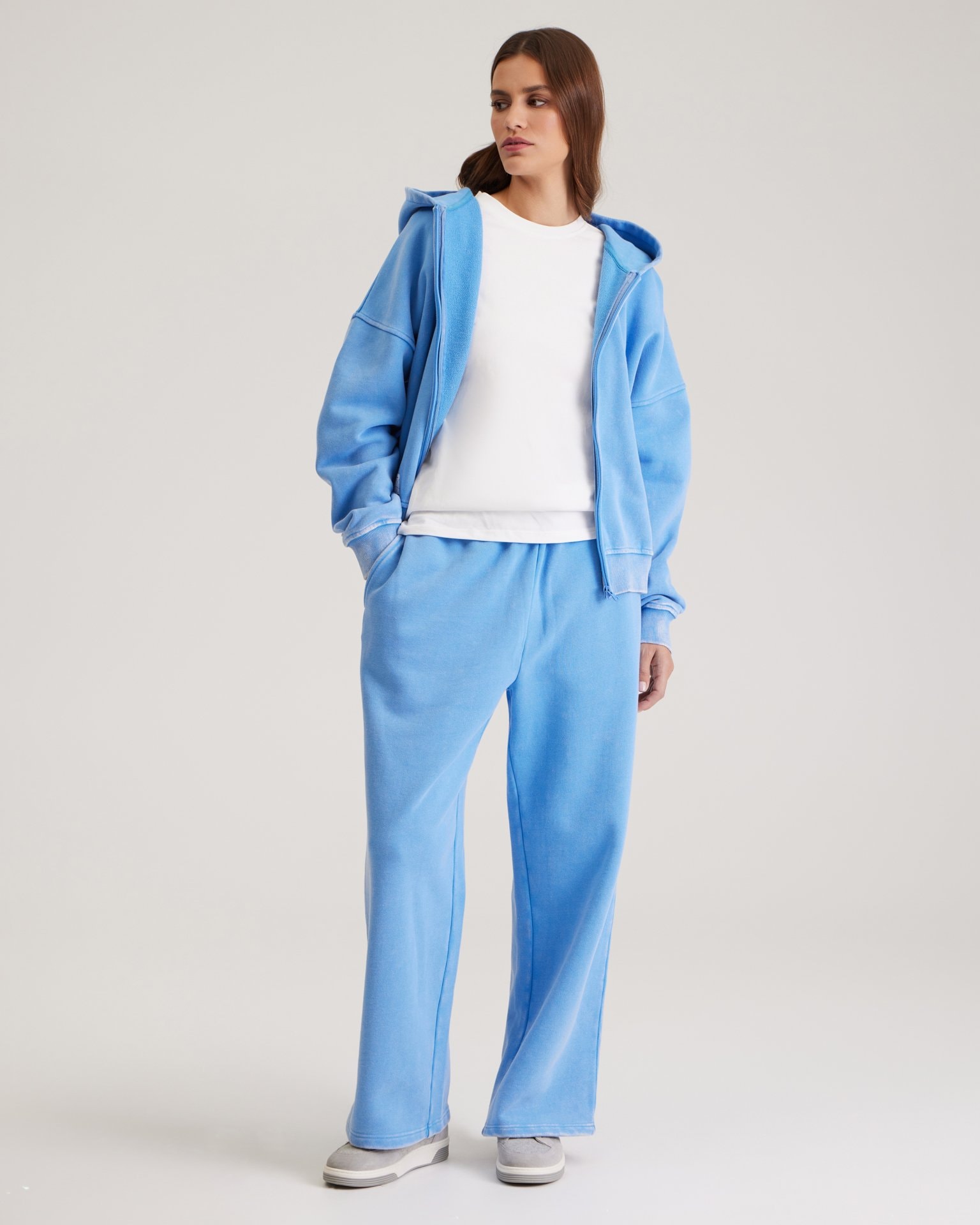 Straight-leg sport trousers, Navy — photo 3