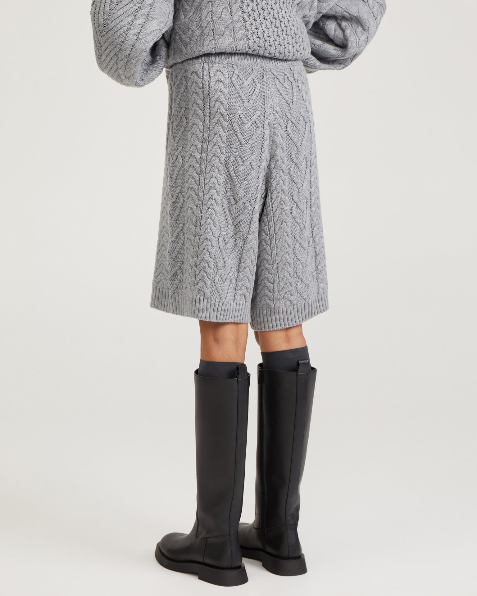 Knit Bermuda shorts, Grey — photo 3