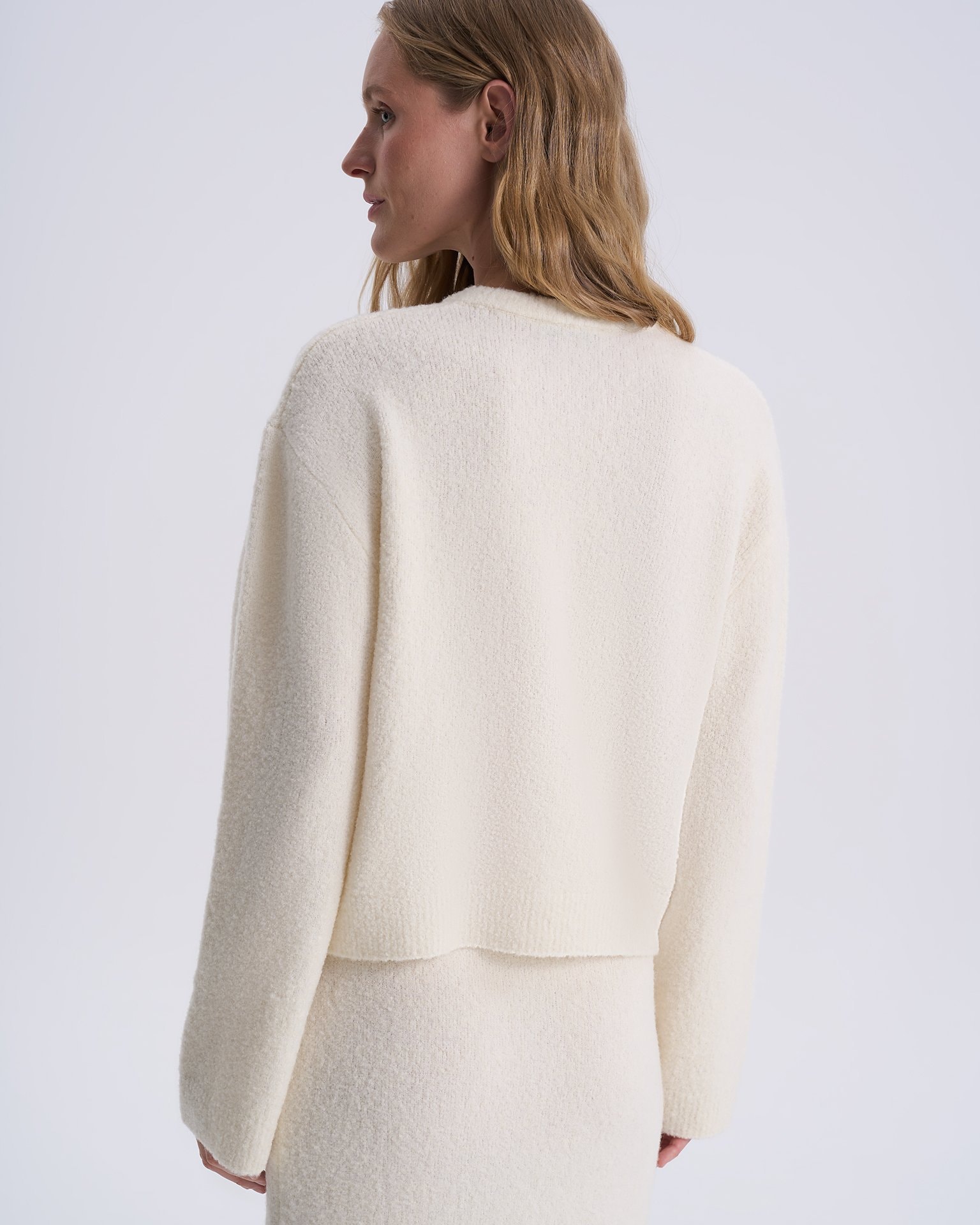 Oversized cardigan, Milk — photo 4