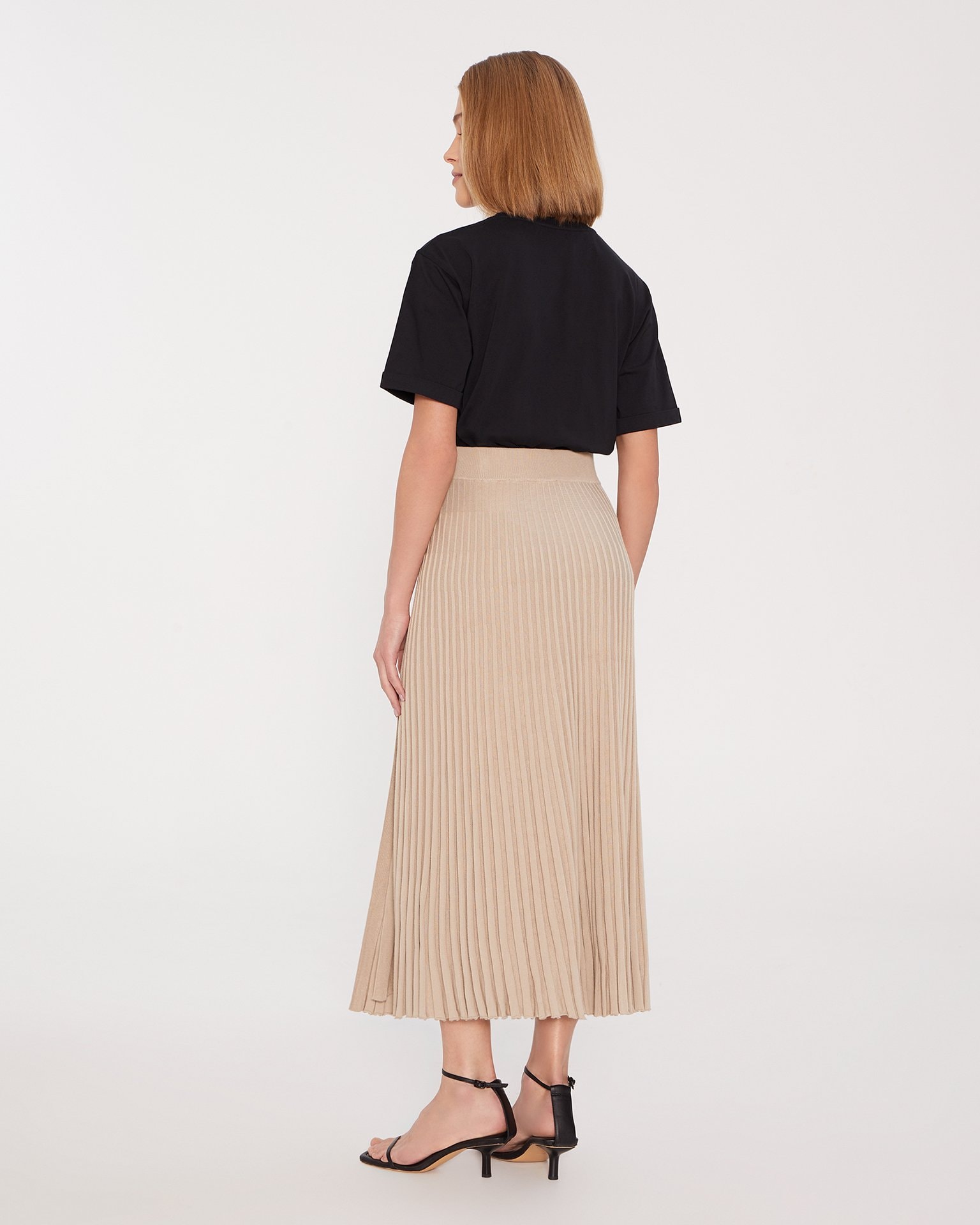 Viscose skirt, Beige — photo 3