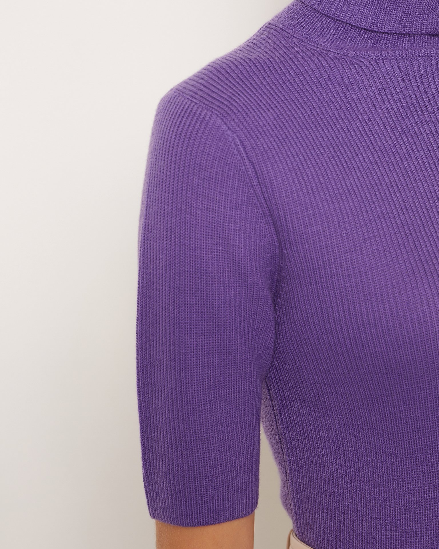 Fitted turtleneck, Purple — photo 6