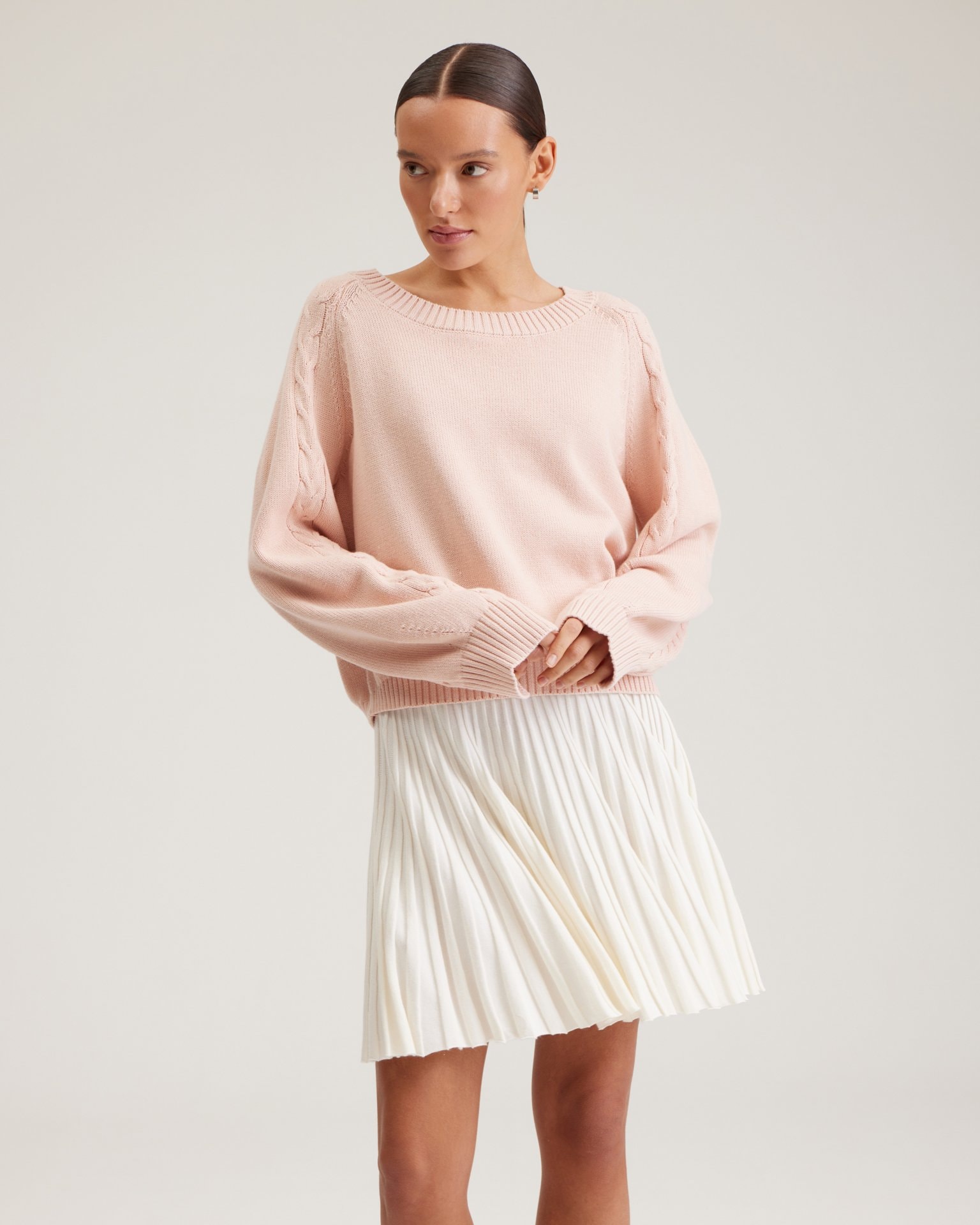 Cosy cable knit jumper, Orange — photo 4