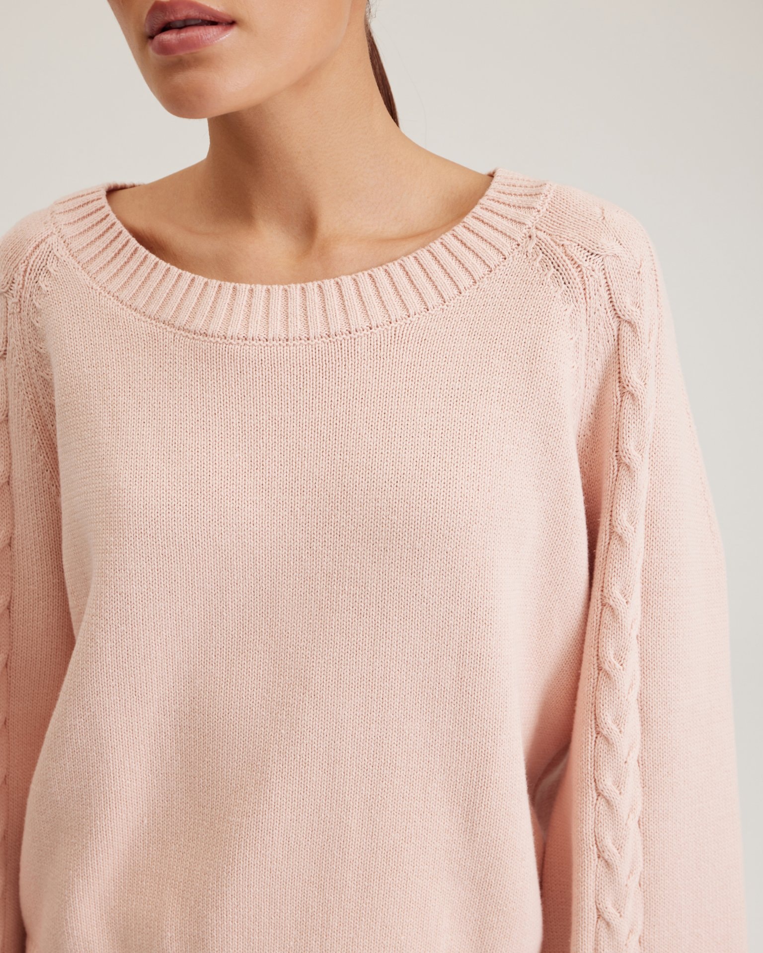 Cosy cable knit jumper, Orange — photo 8