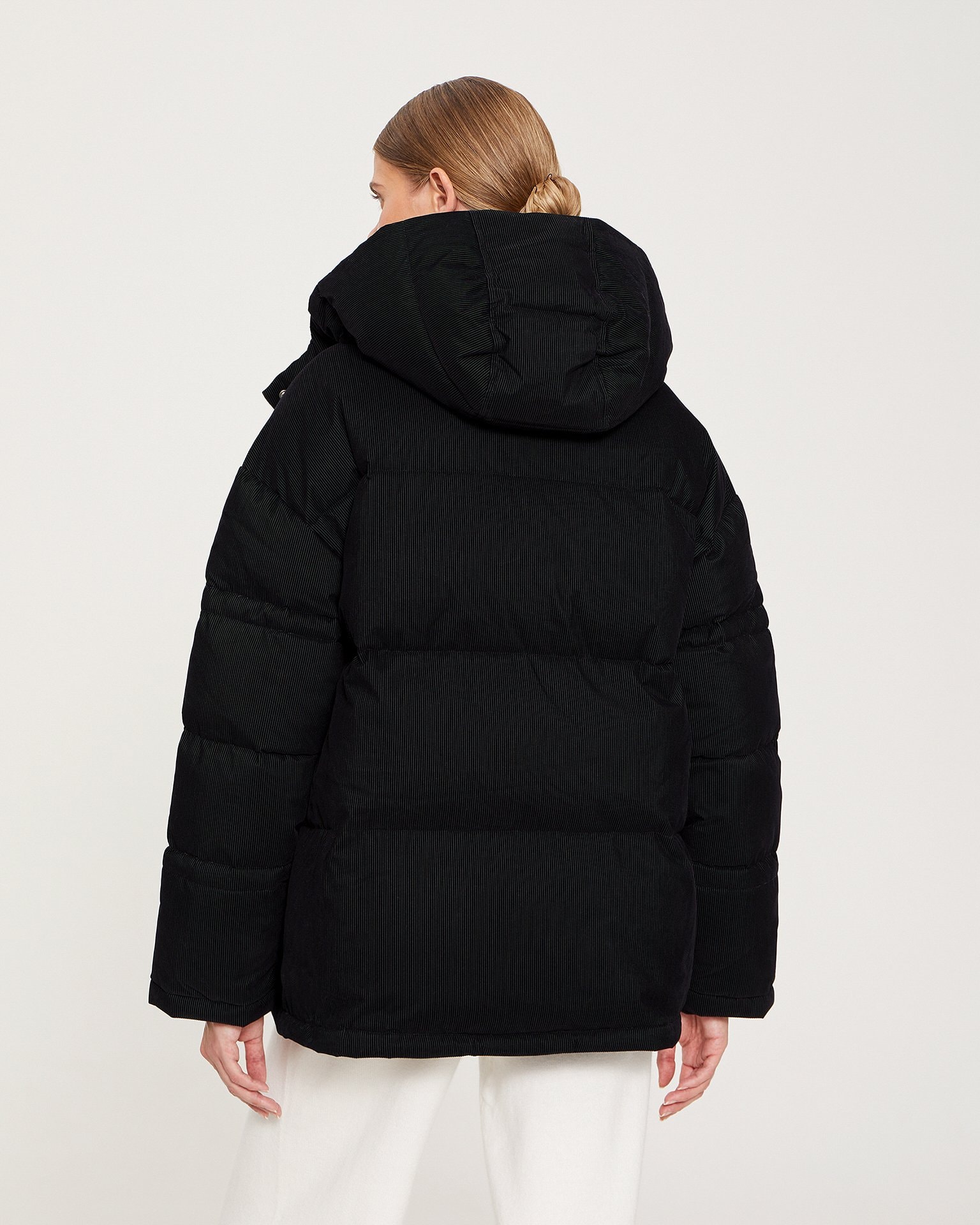 Black quilted jacket, Black — photo 2