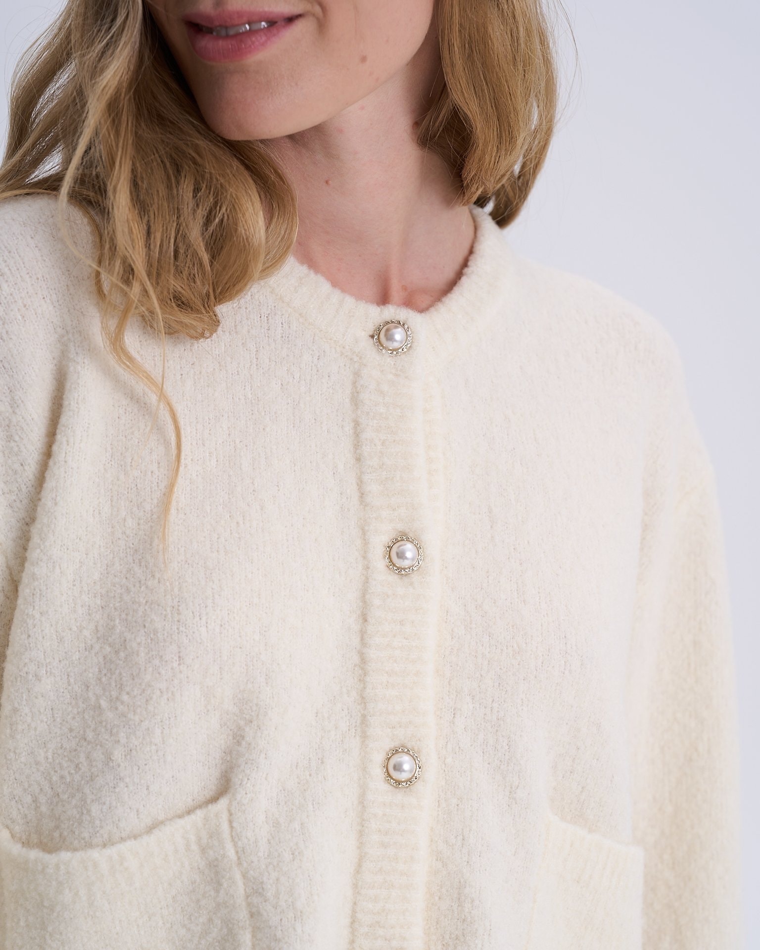 Oversized cardigan, Milk — photo 6