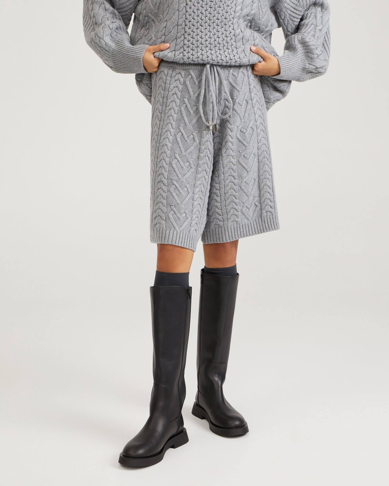 Knit Bermuda shorts, Grey — photo 5