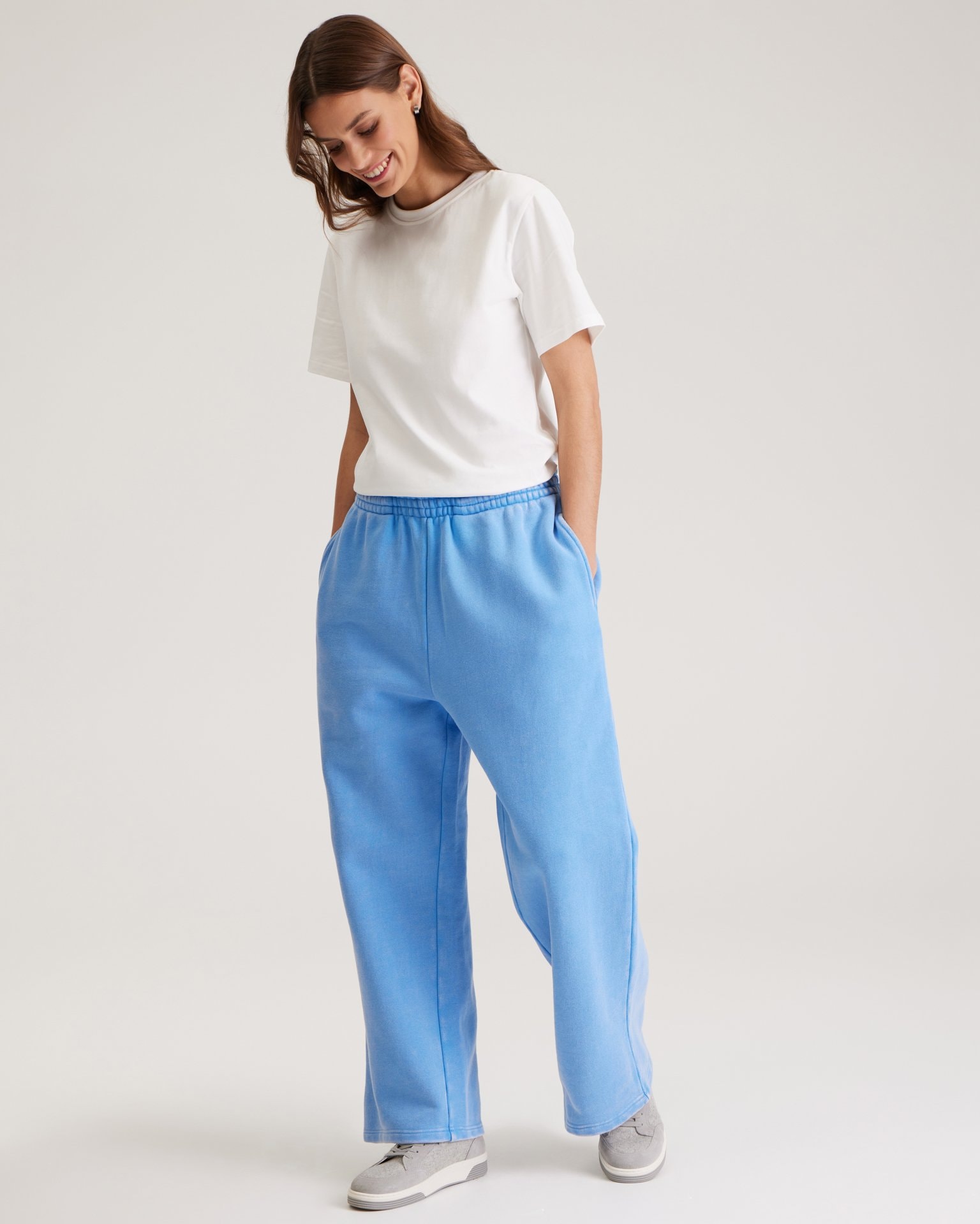 Straight-leg sport trousers, Navy