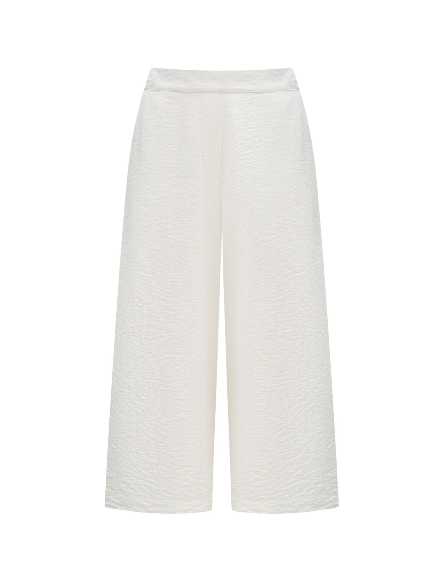 Cropped palazzo trousers, White — photo 7