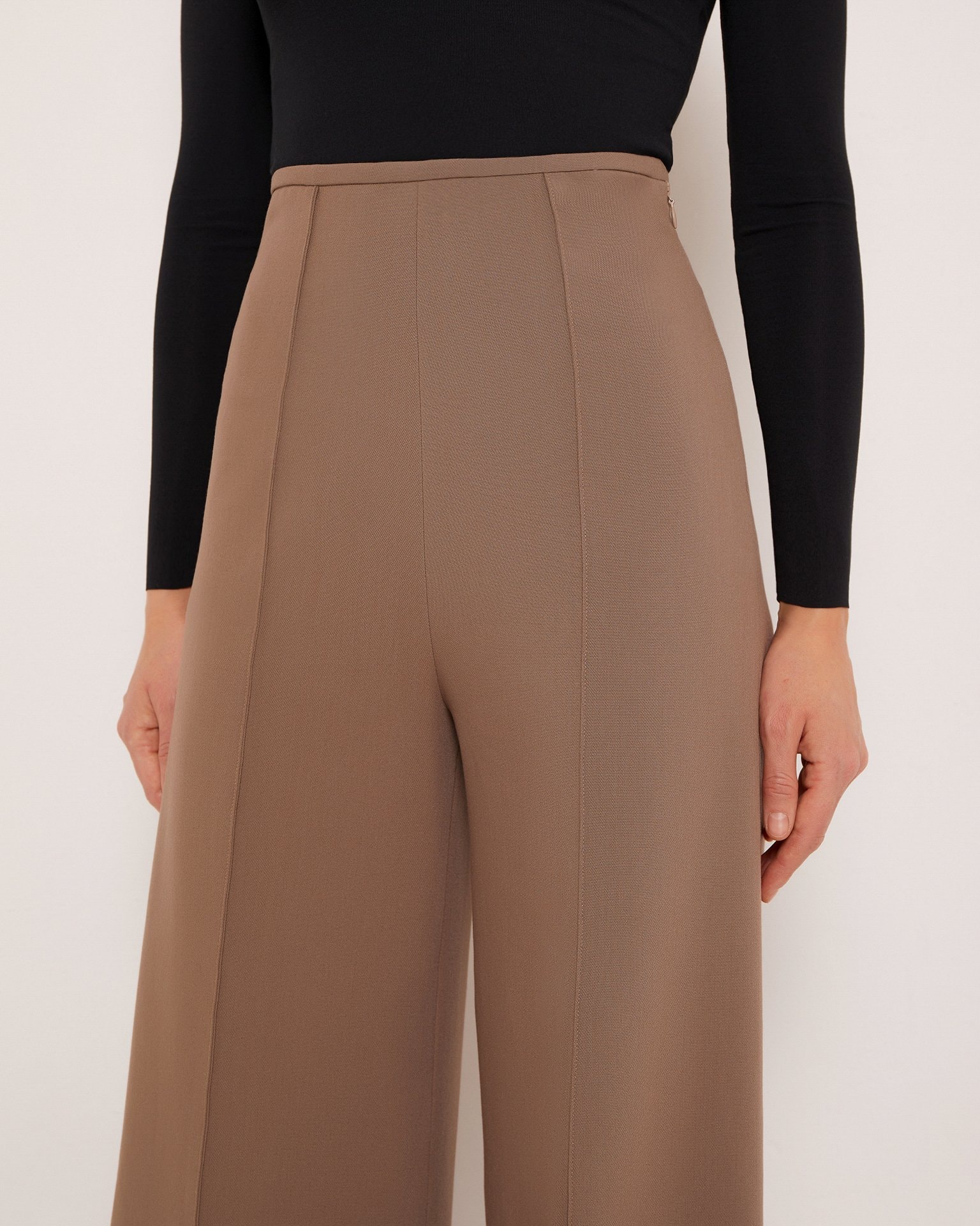 High-waisted trousers, Brown — photo 5
