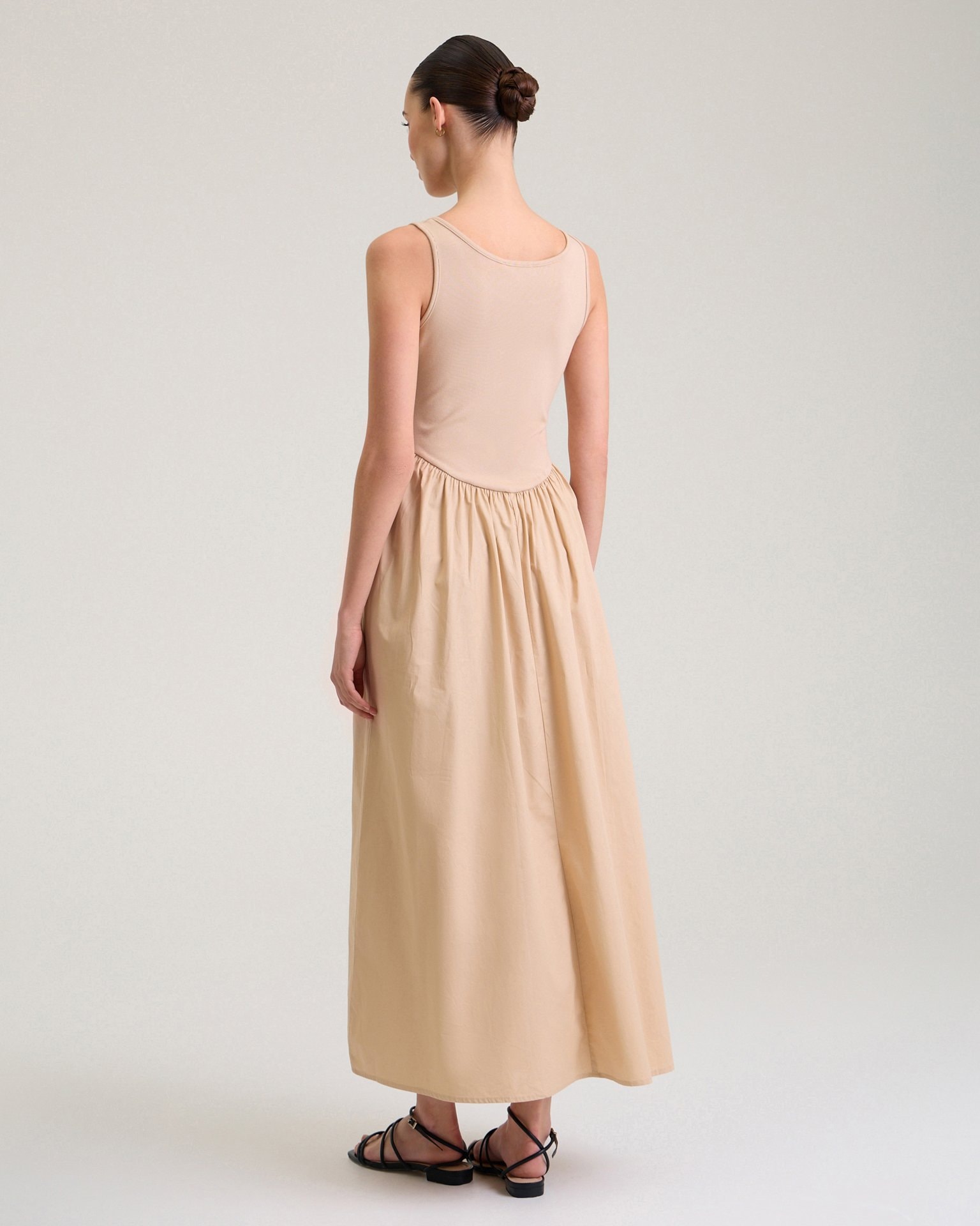 Beige Pinafore Dress, Beige — photo 3