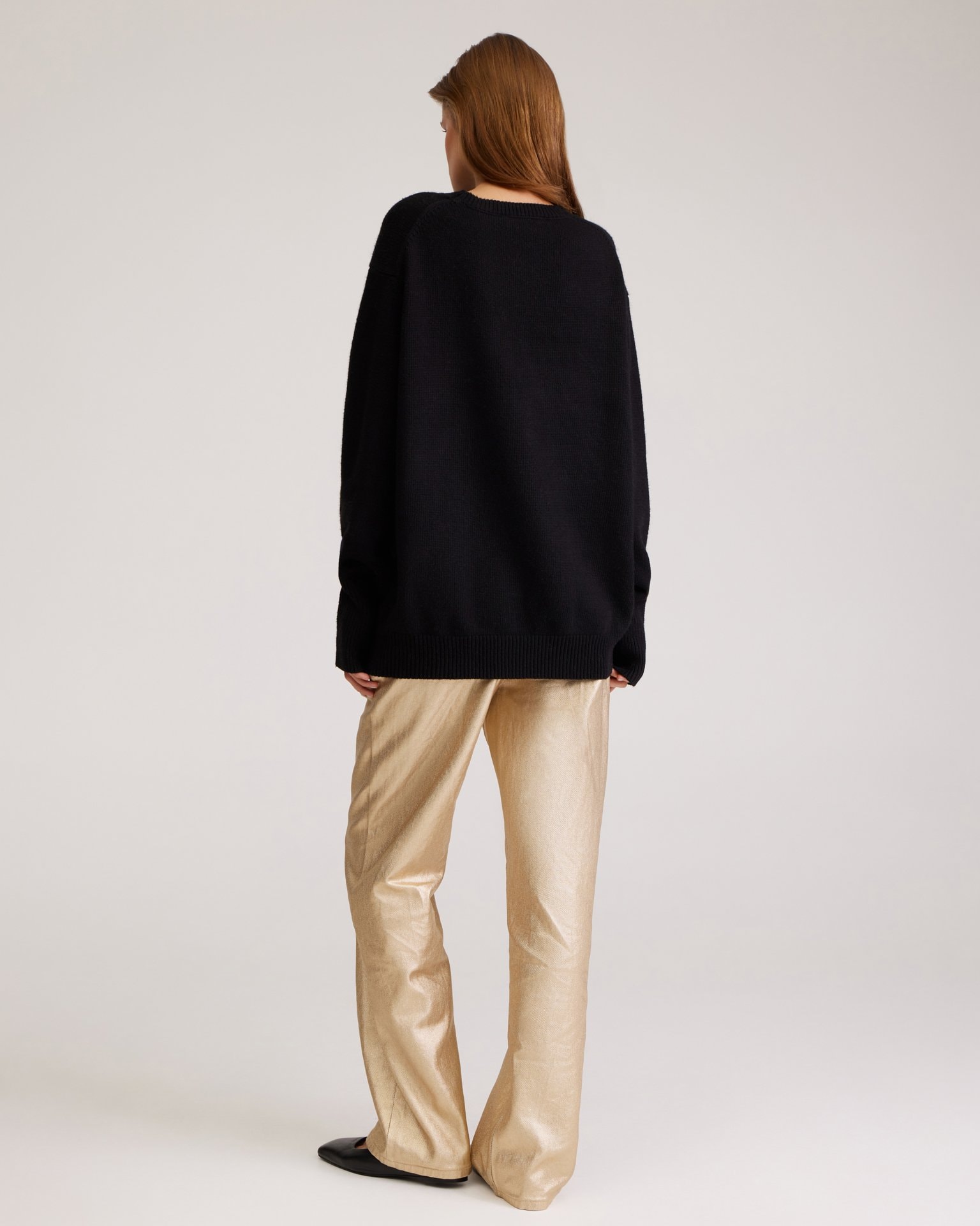 Oversize jumper in black, Black — photo 3