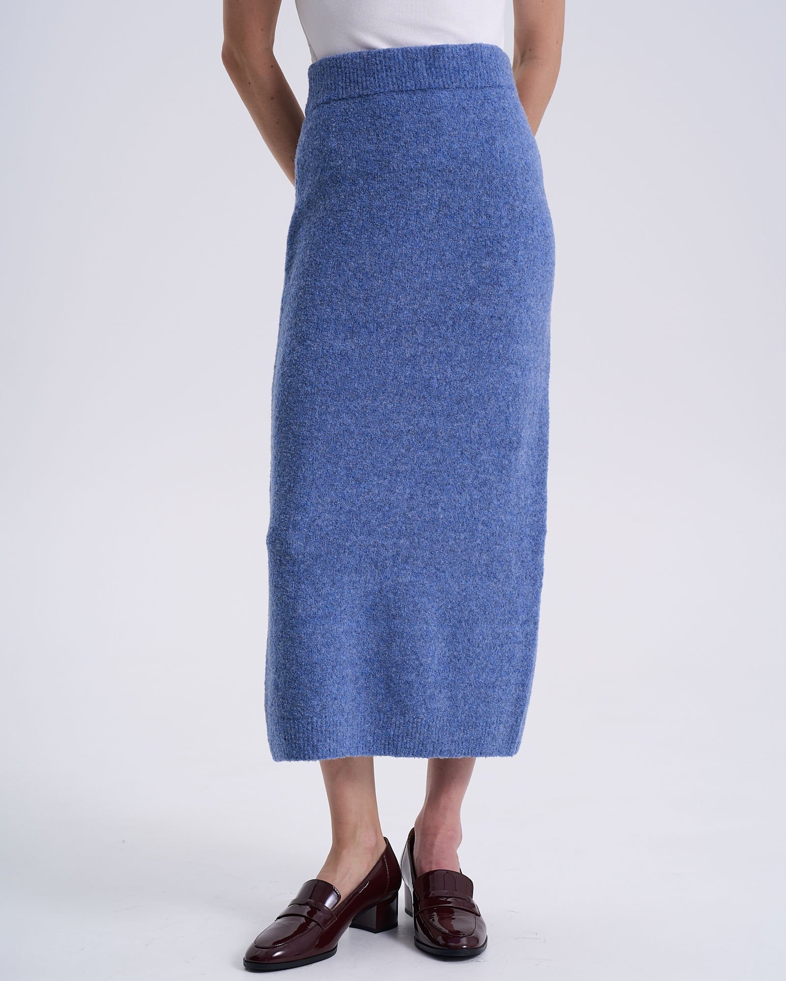 Wool midi skirt, Blue — photo 5