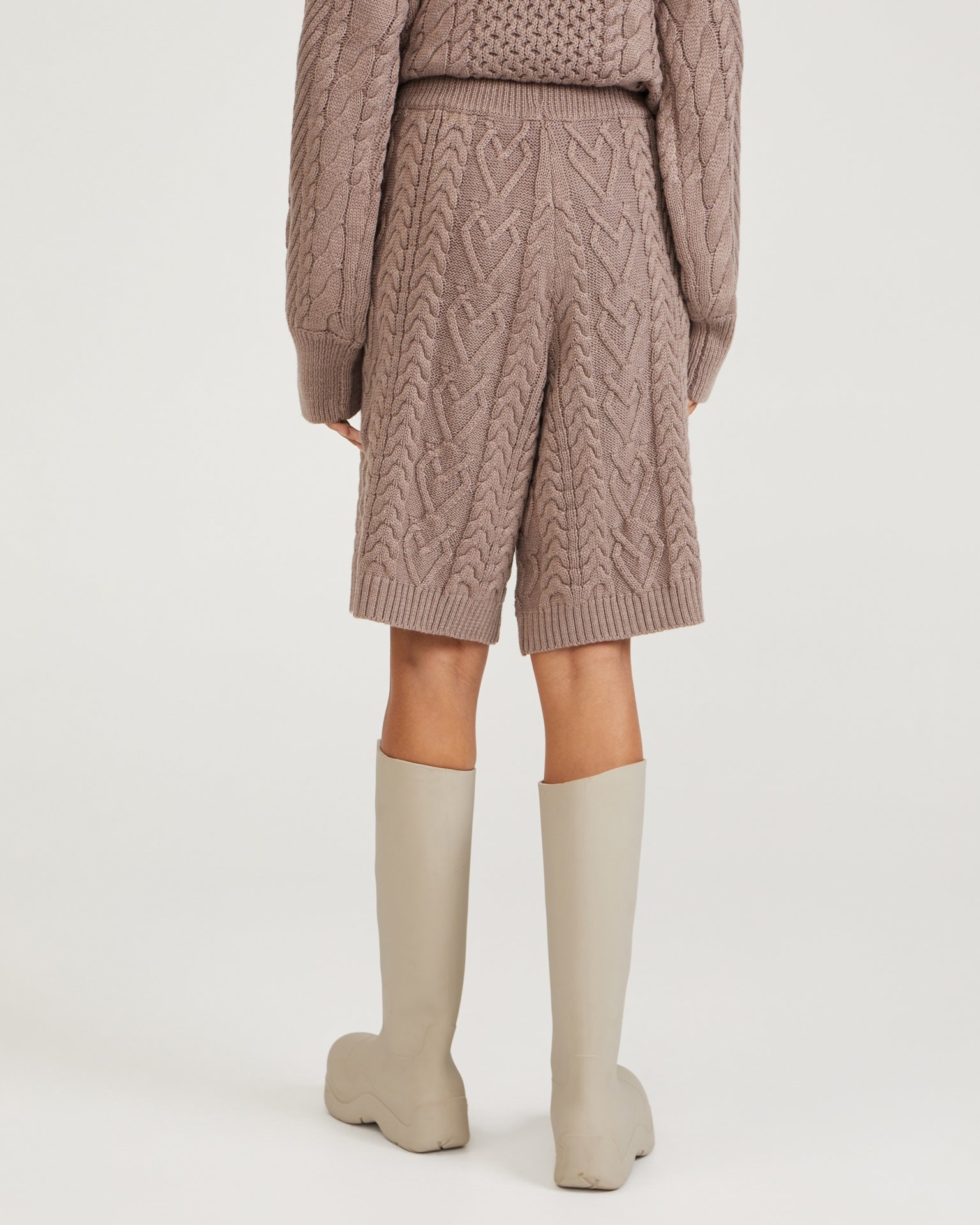 Knit Bermuda shorts, Brown — photo 3
