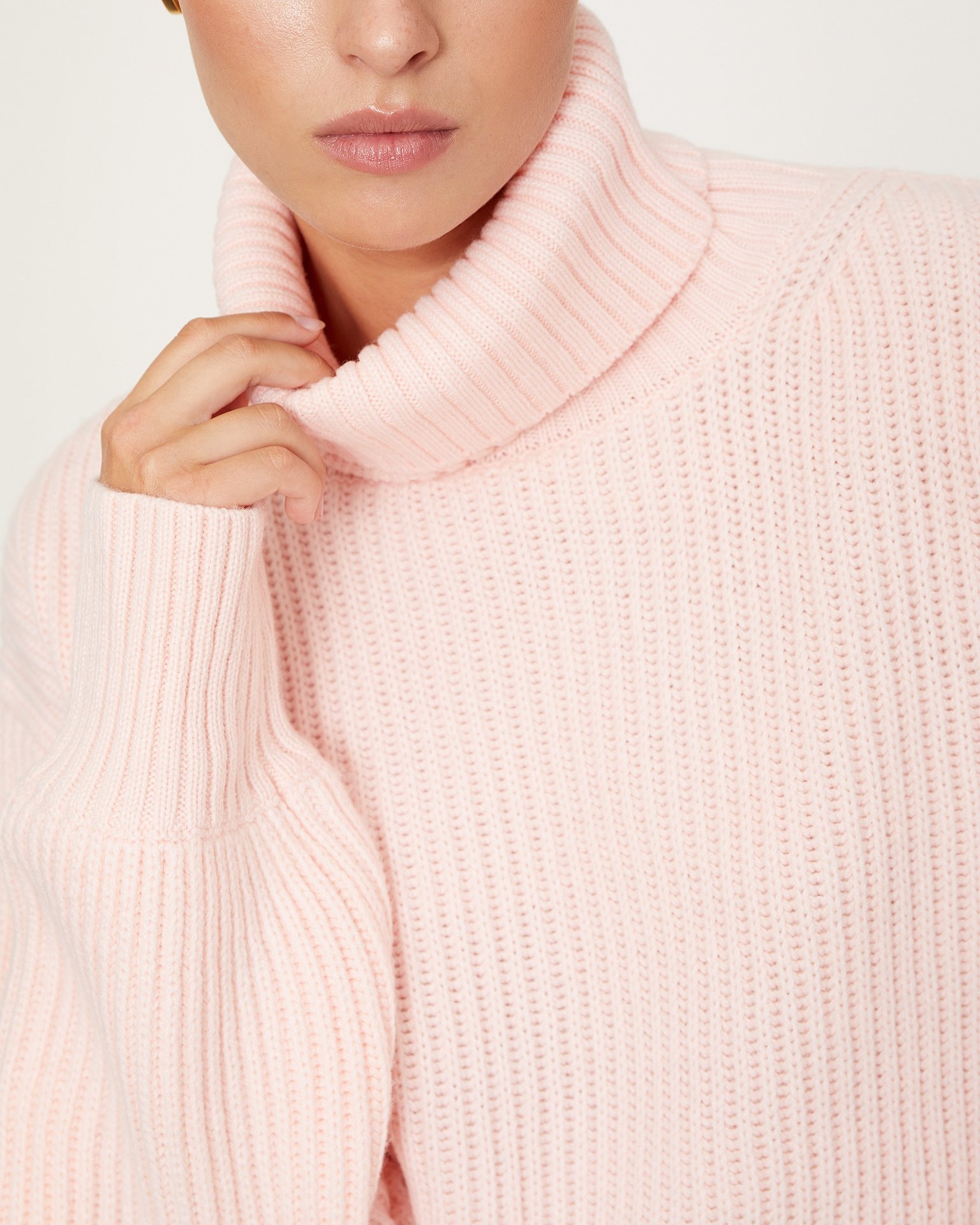 Ribbed knit sweater, Dusty pink. — photo 5