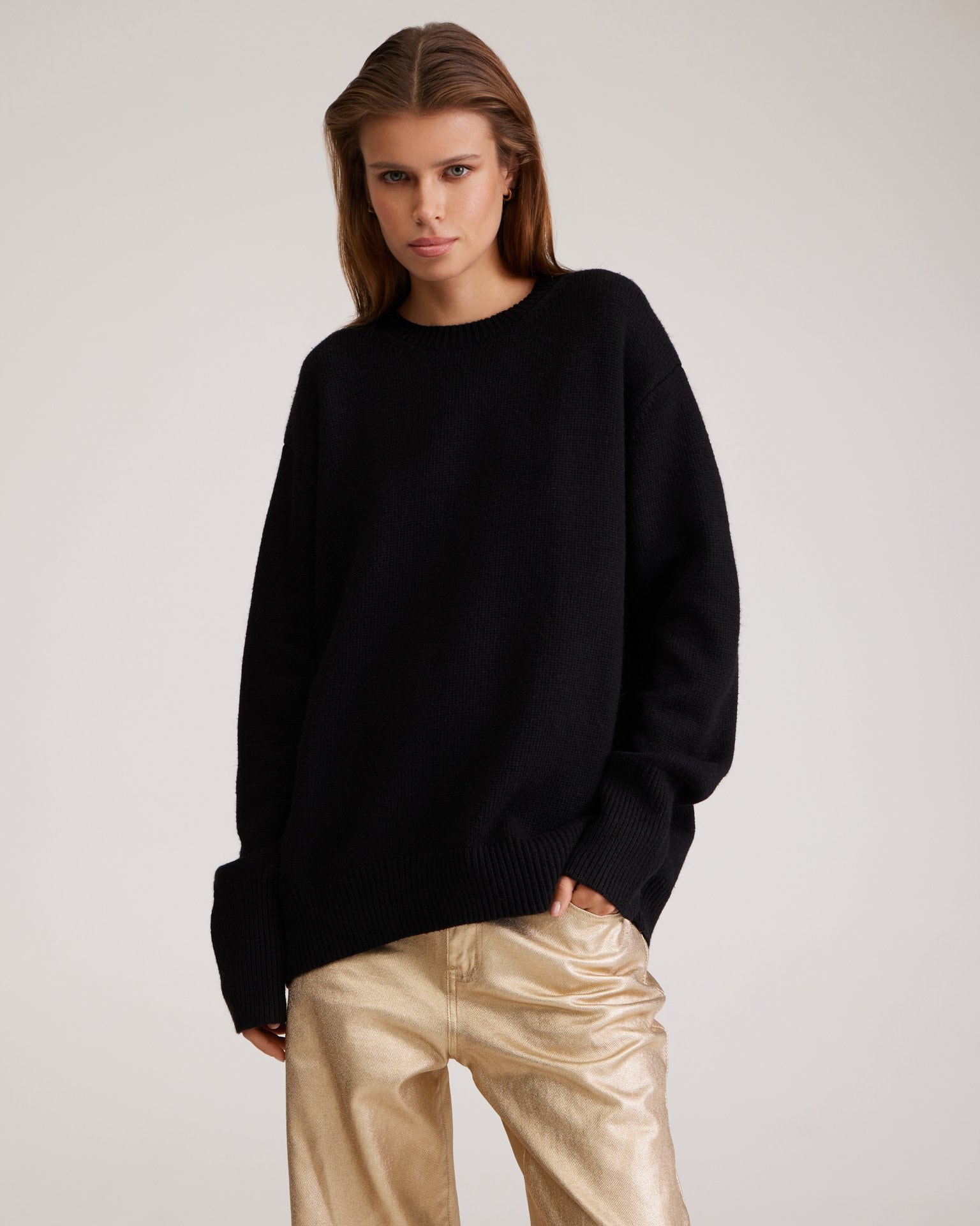 Oversize jumper in black, Black