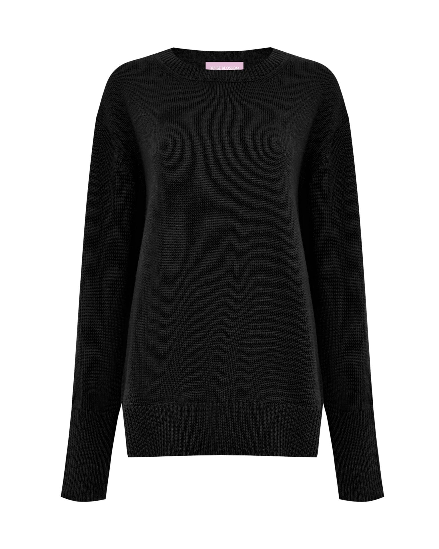 Oversize jumper in black, Black — photo 8