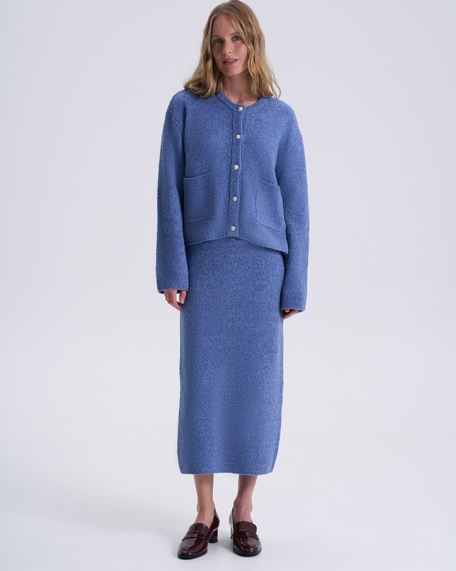 Wool midi skirt, Blue — photo 2