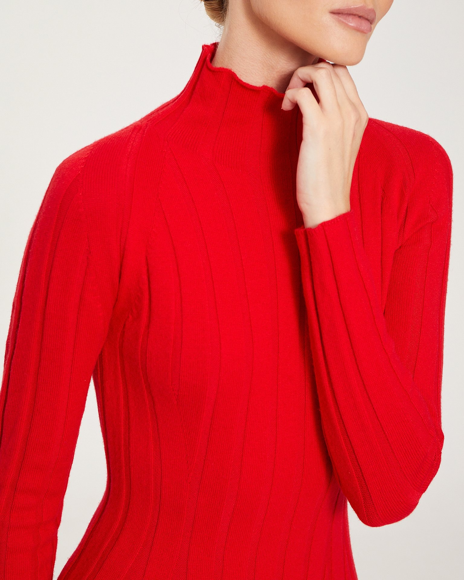 Red wool dress, Red — photo 6