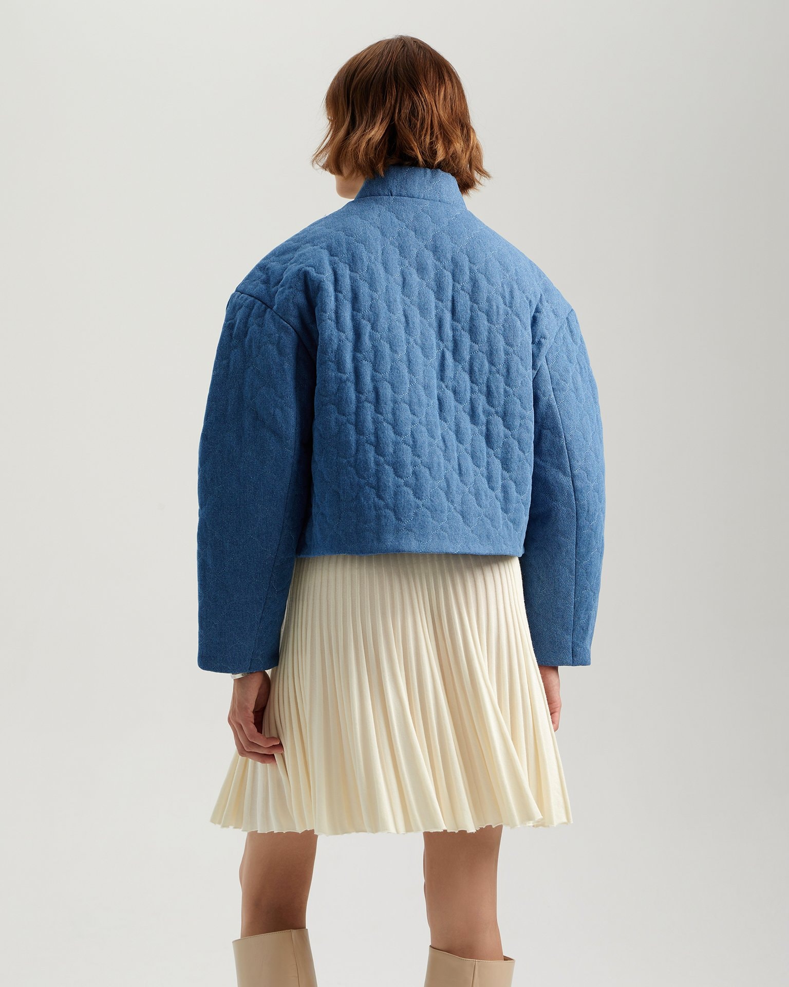 Denim Bomber Jacket, Blue — photo 3