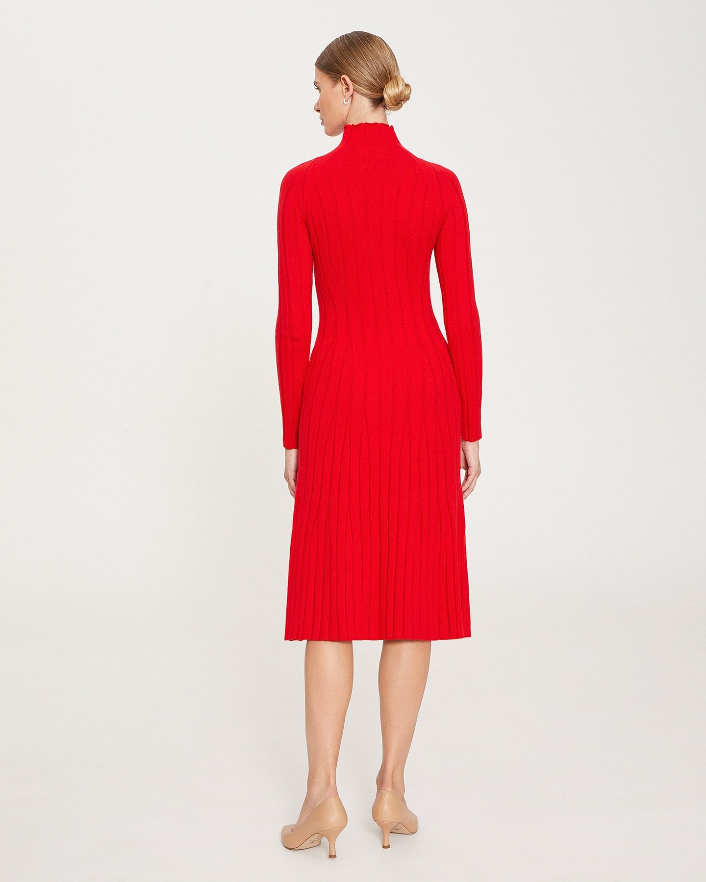Red wool dress, Red — photo 4