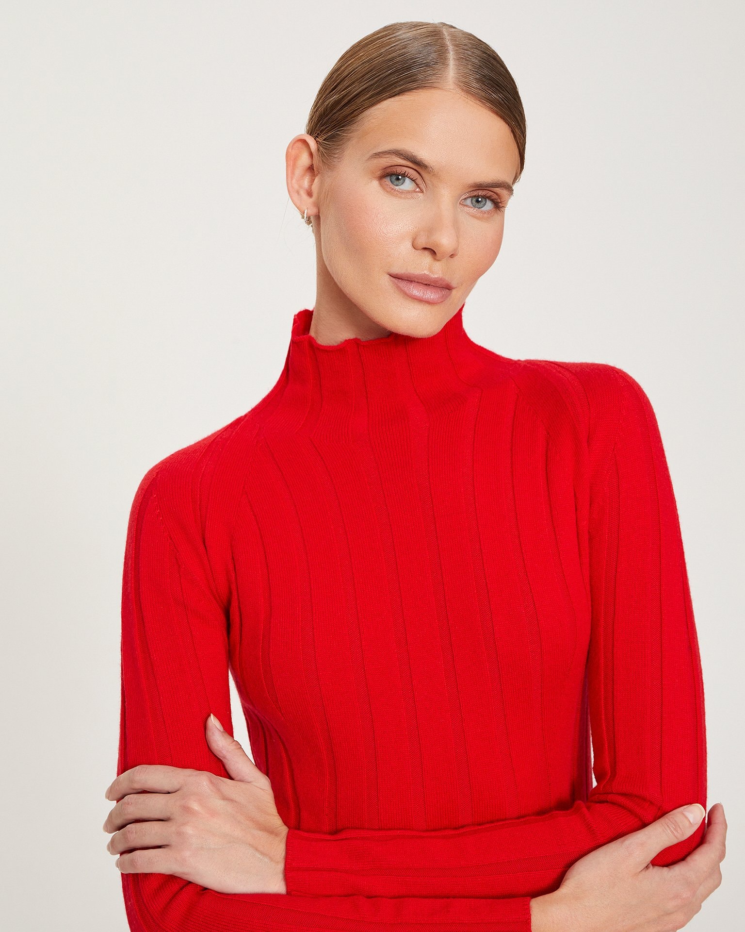 Red wool dress, Red — photo 5