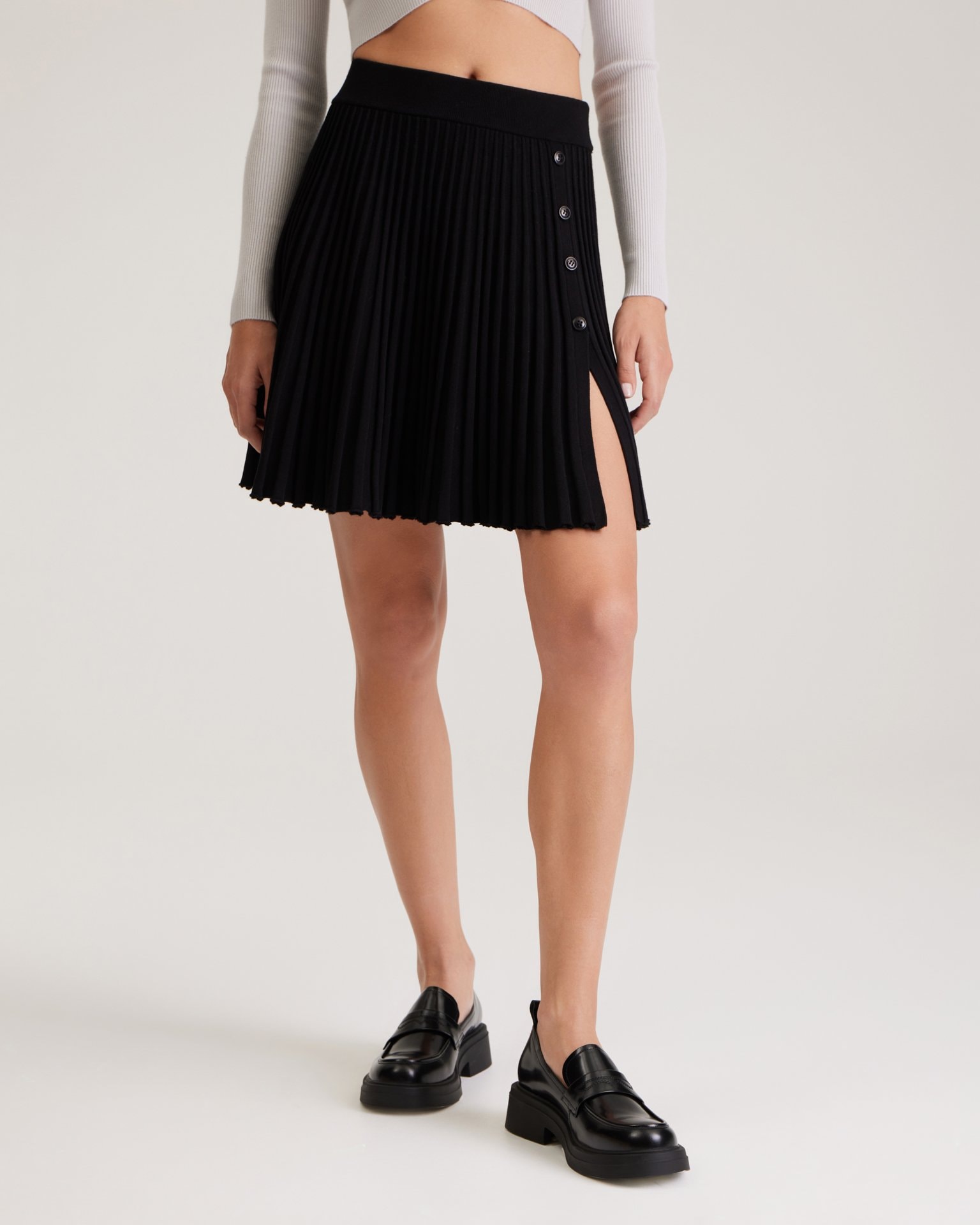 Knit mini skirt, Black — photo 5