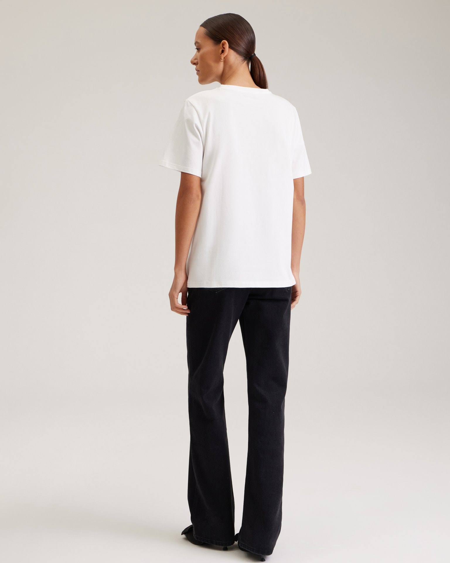 Basic white t-shirt, White — photo 3