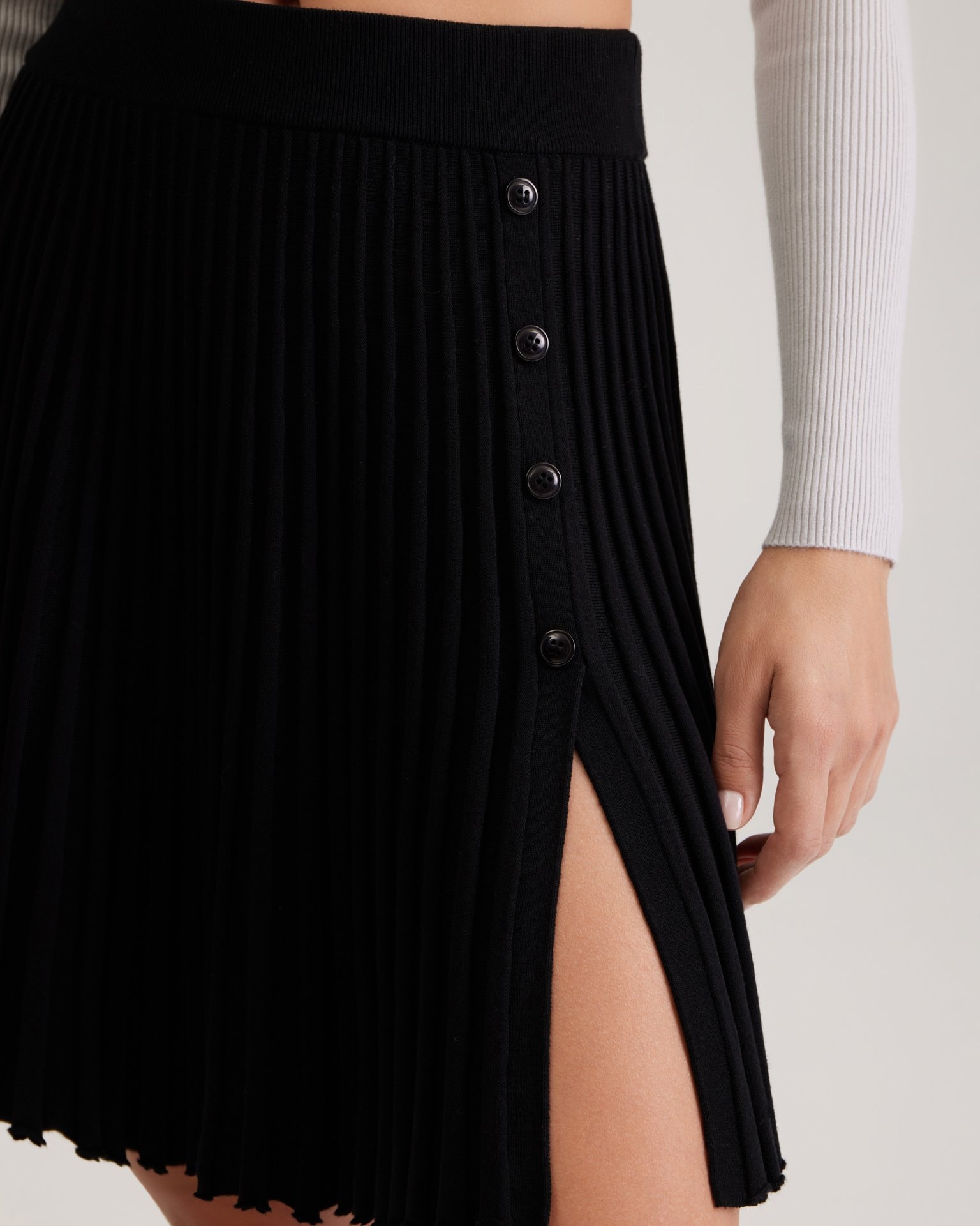Knit mini skirt, Black — photo 7